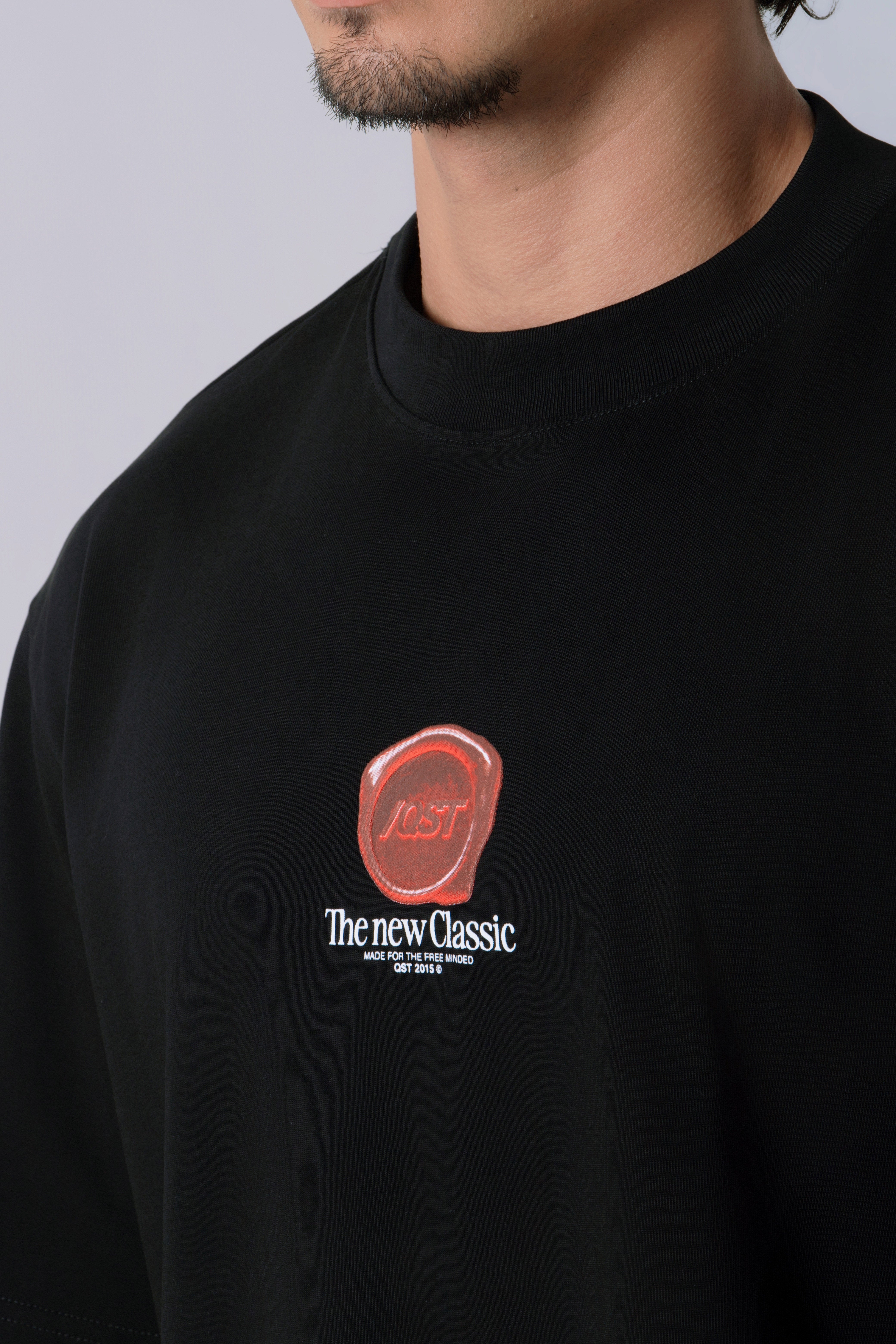 CAMISETA MANGA CORTA COLOR NEGRO