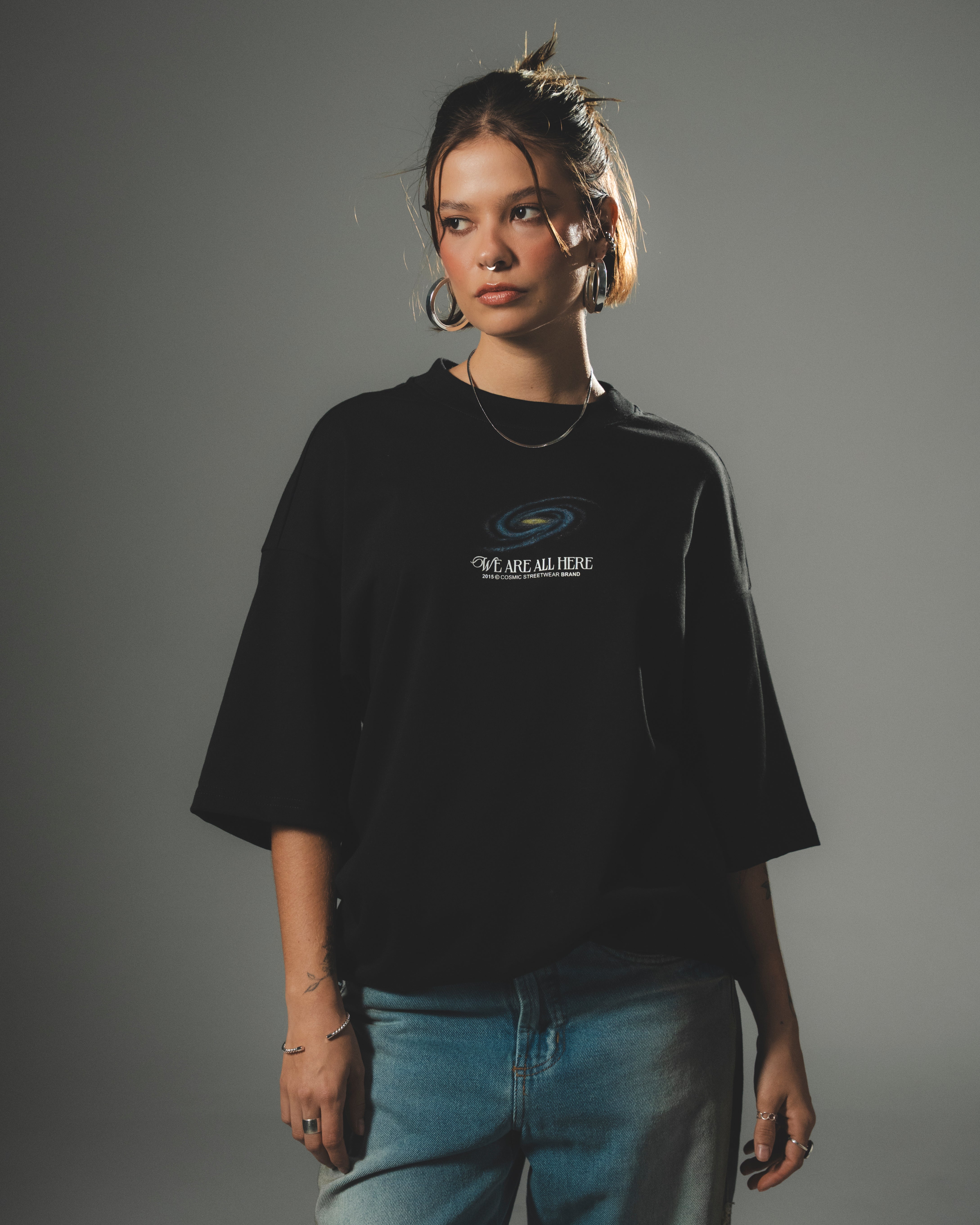 CAMISETA MANGA CORTA COLOR NEGRO