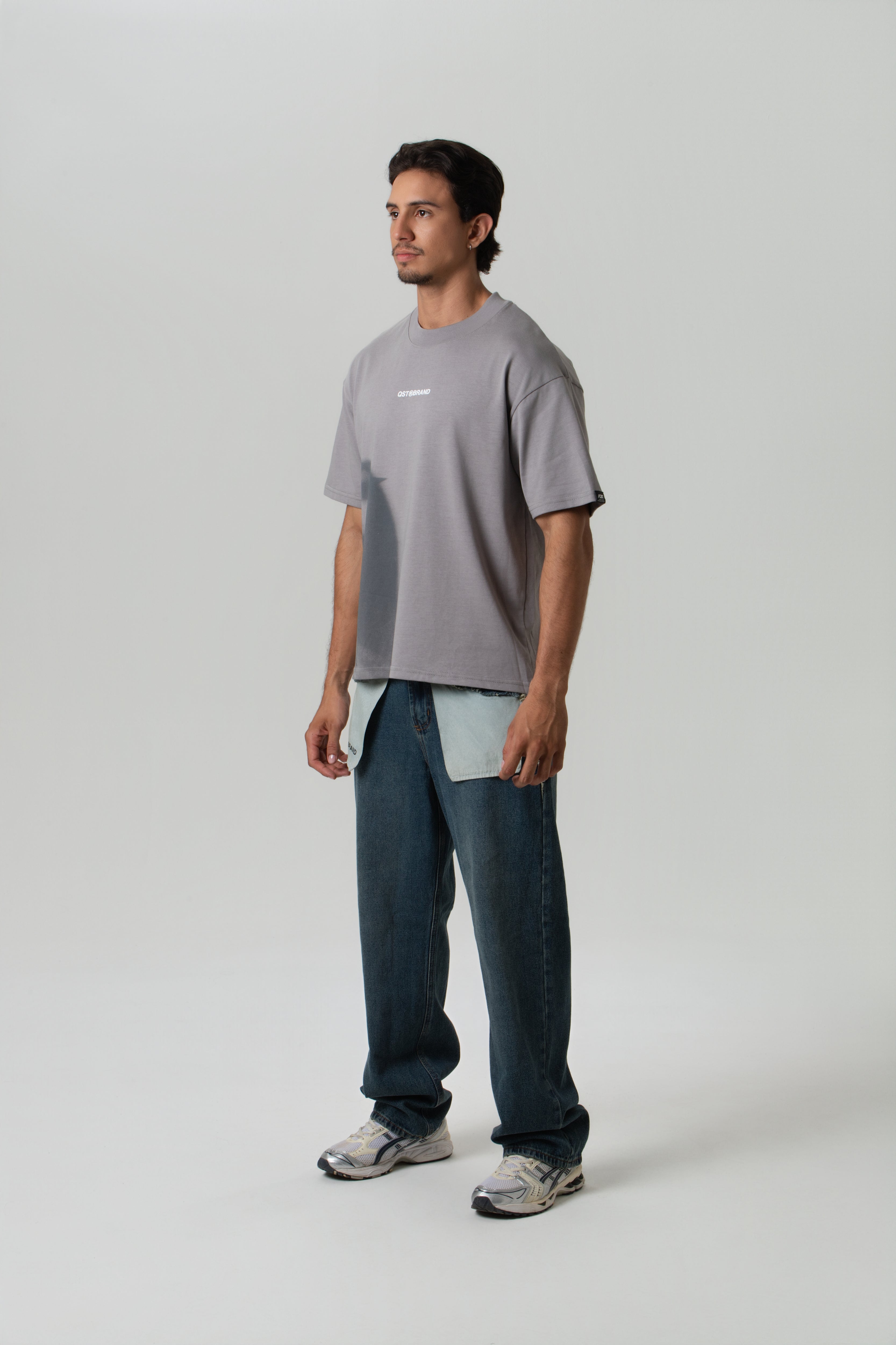 CAMISETA MANGA CORTA COLOR GRIS CLR