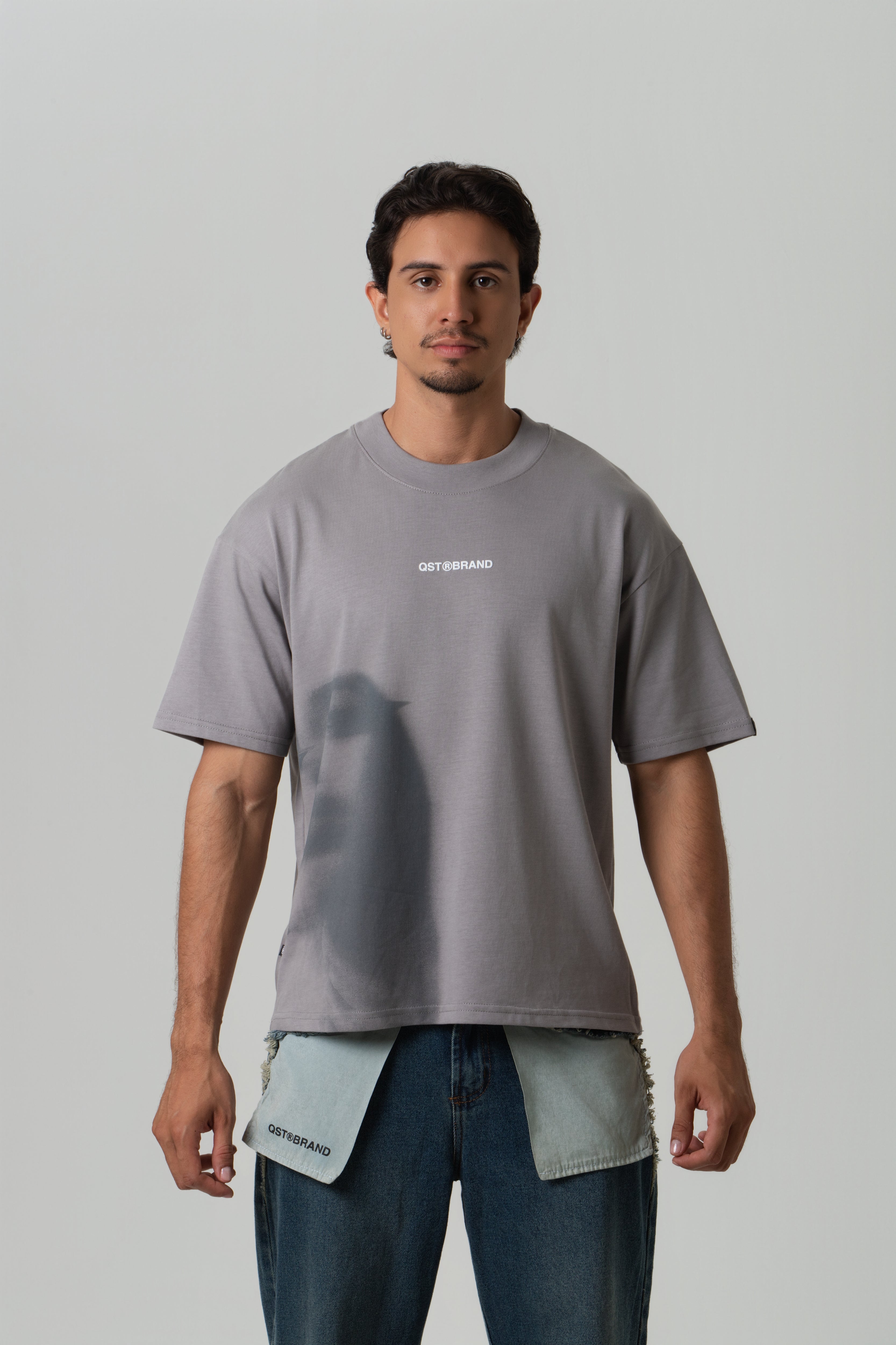 CAMISETA MANGA CORTA COLOR GRIS CLR