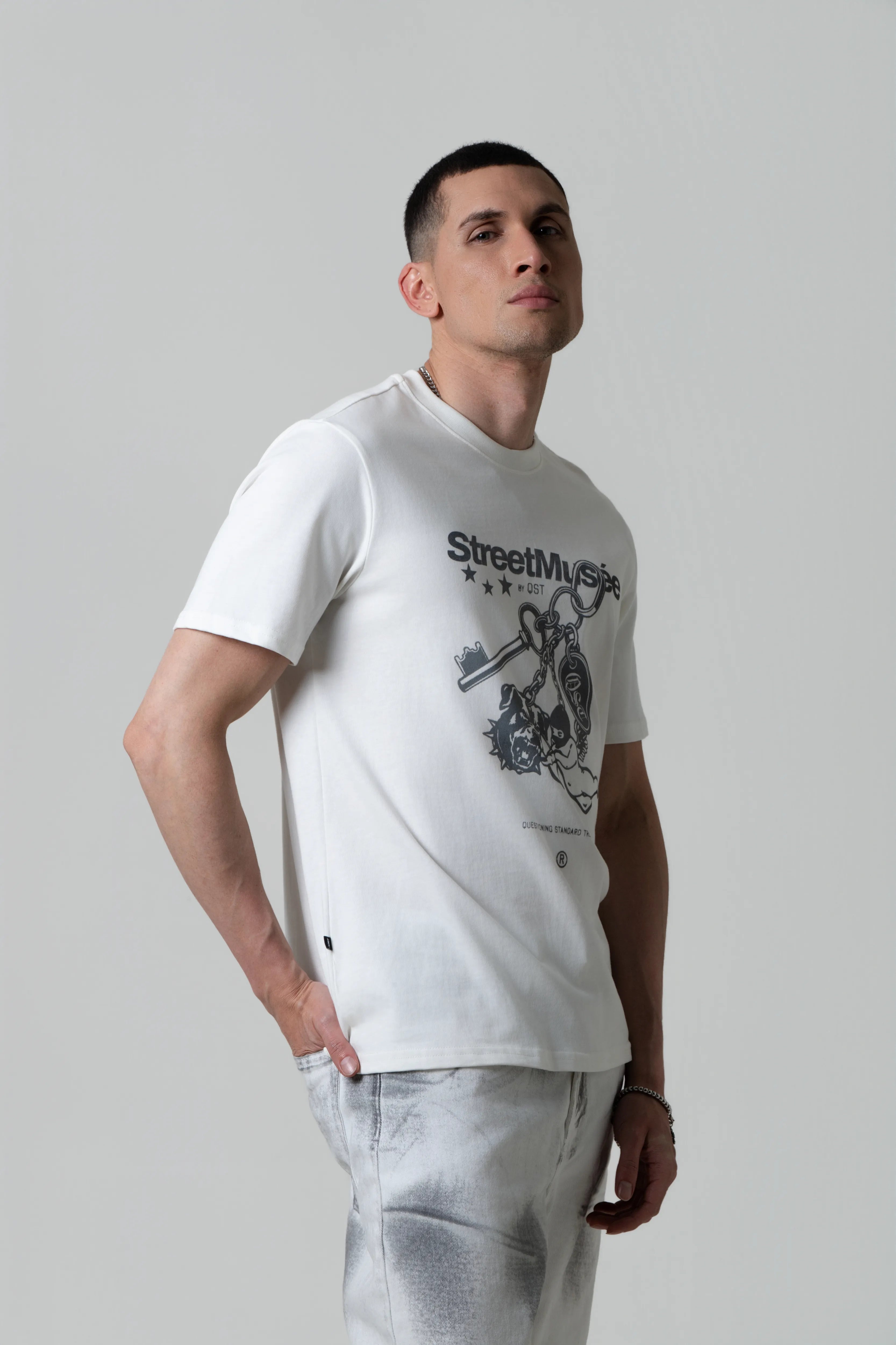 CAMISETA MANGA CORTA COLOR IVORY