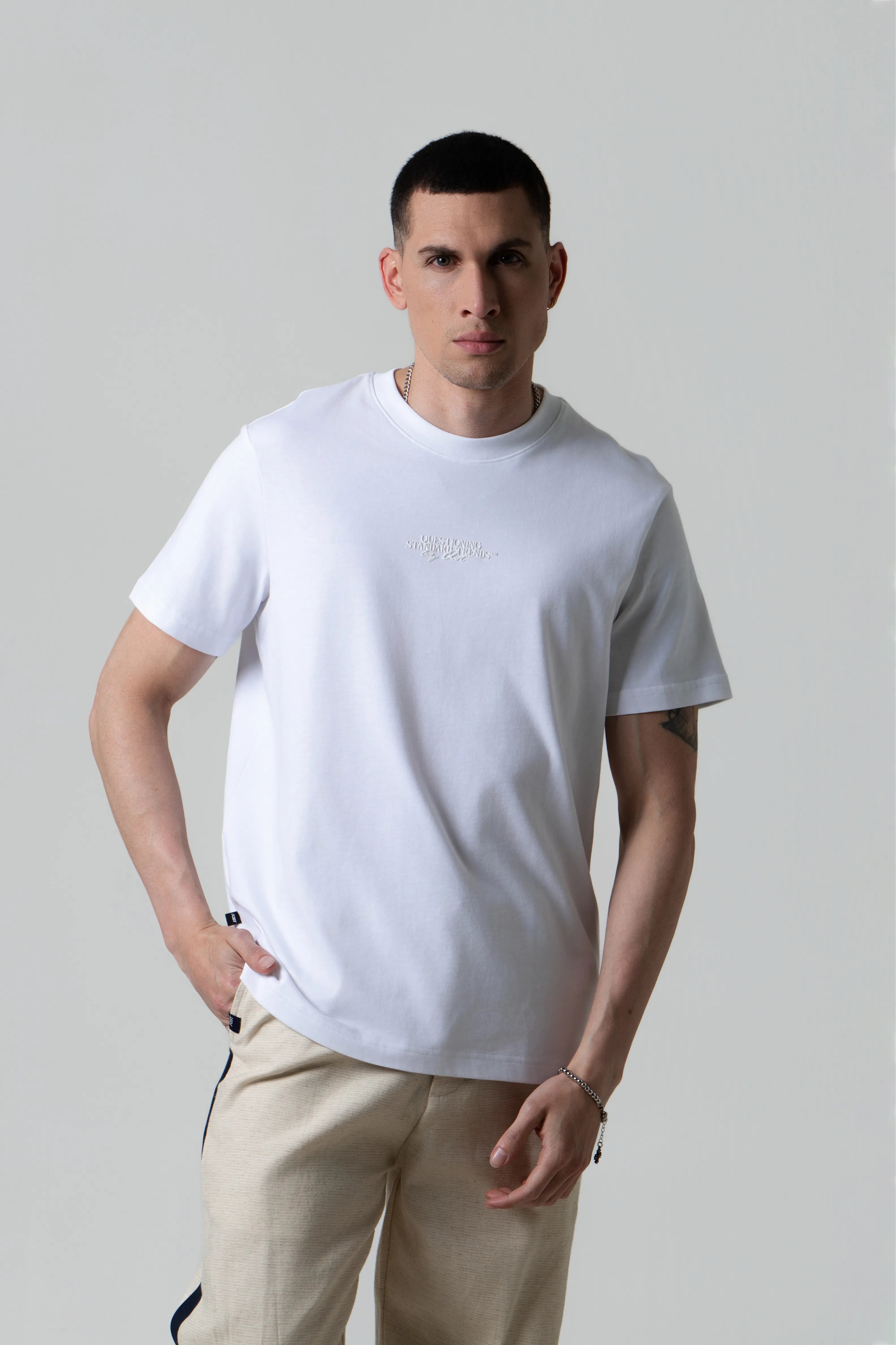 CAMISETA MANGA CORTA COLOR BLANCO BLANCO