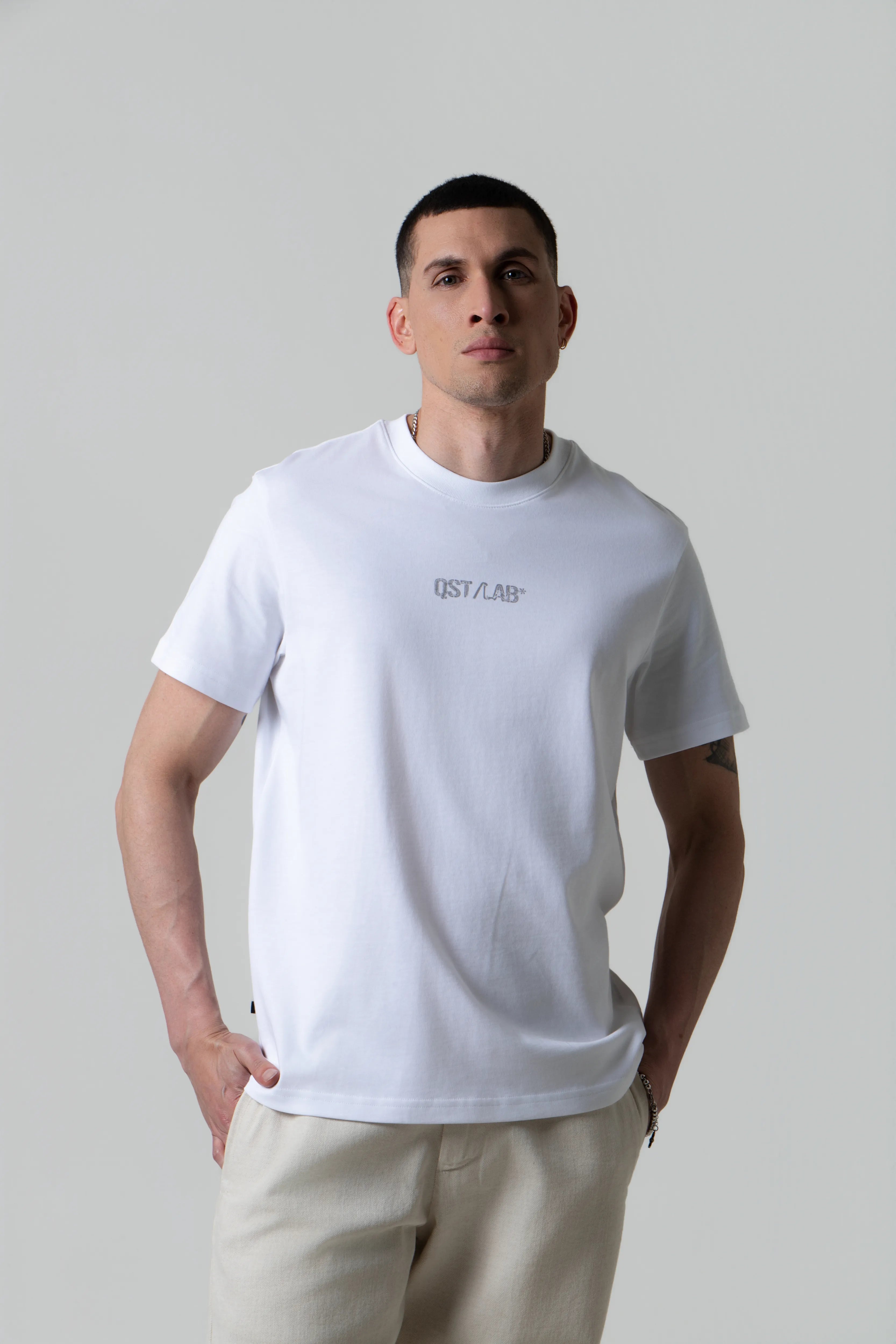 CAMISETA MANGA CORTA COLOR BLANCO BLANCO