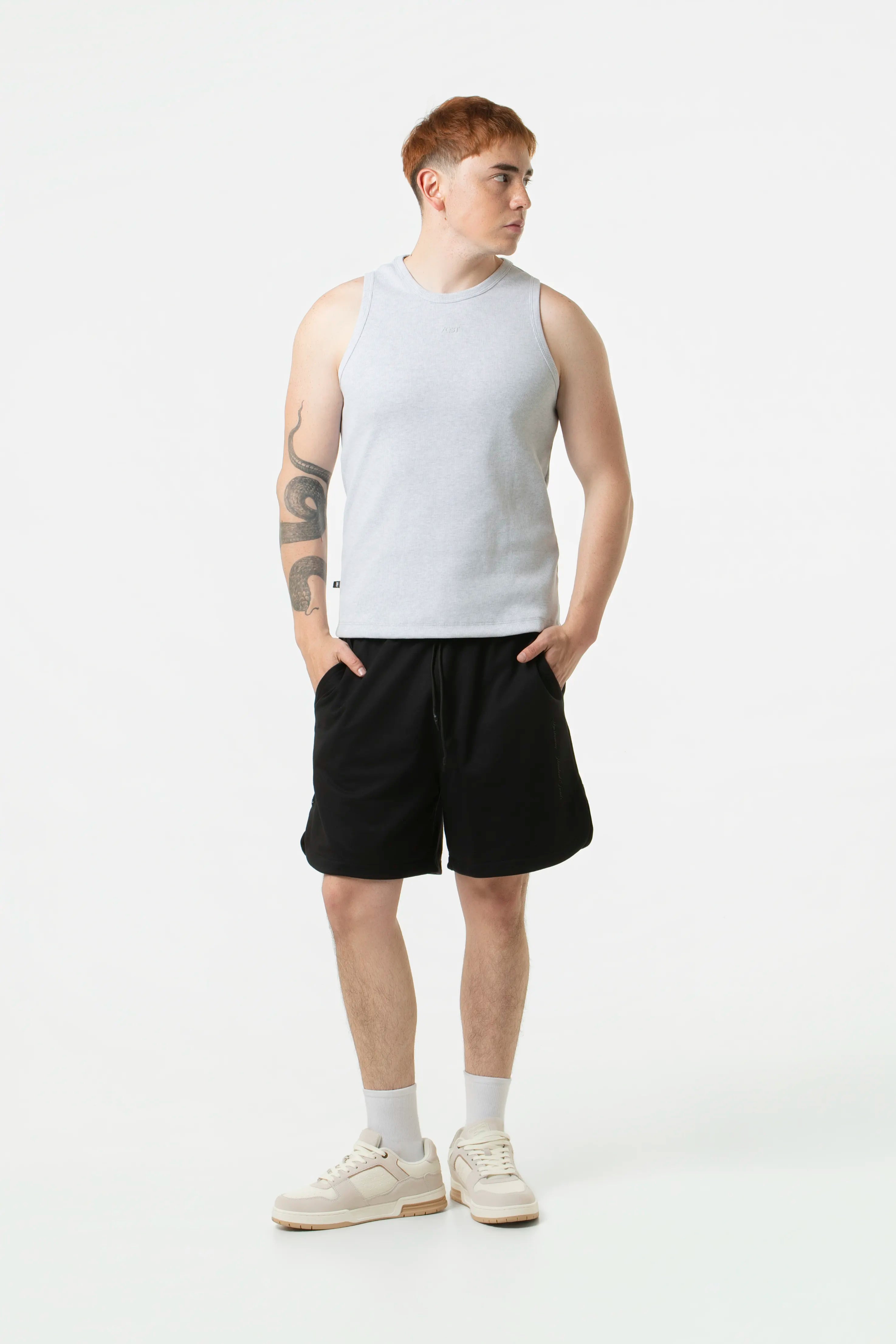 CAMISETA MANGA SISA COLOR GRIS JASPE CLARO