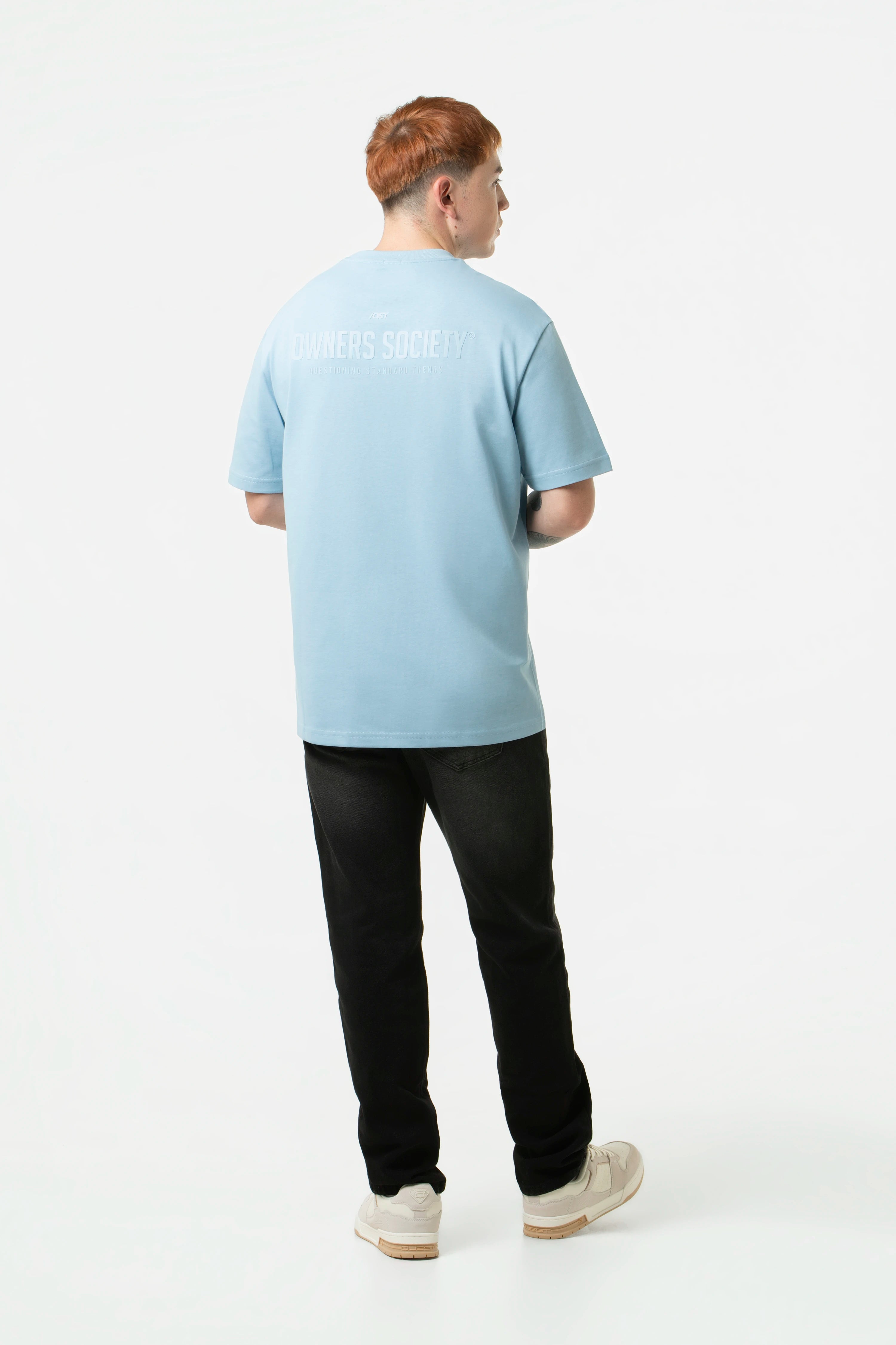 CAMISETA MANGA CORTA COLOR AZUL GLACIAR