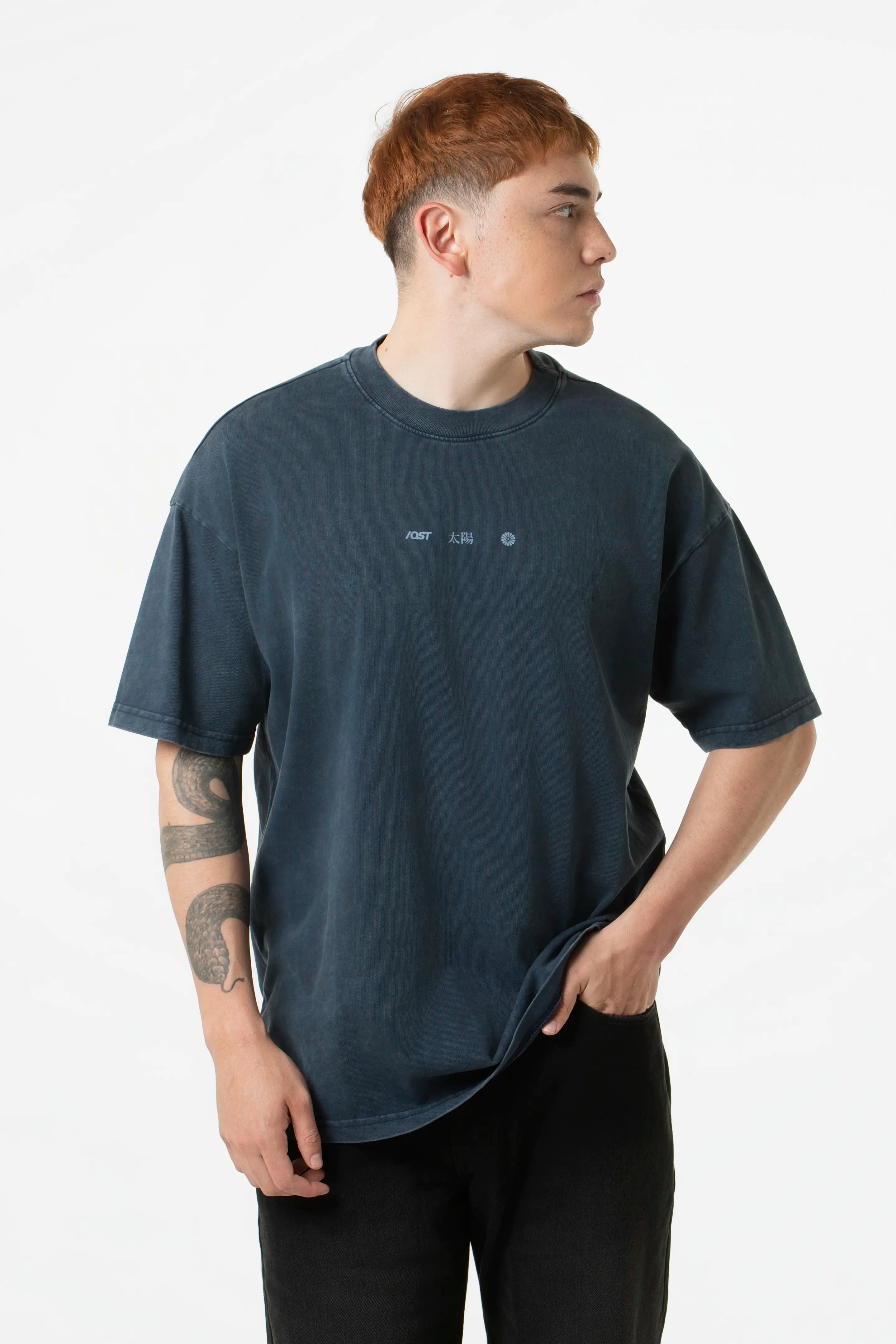 CAMISETA MANGA CORTA COLOR AZUL OSCURO