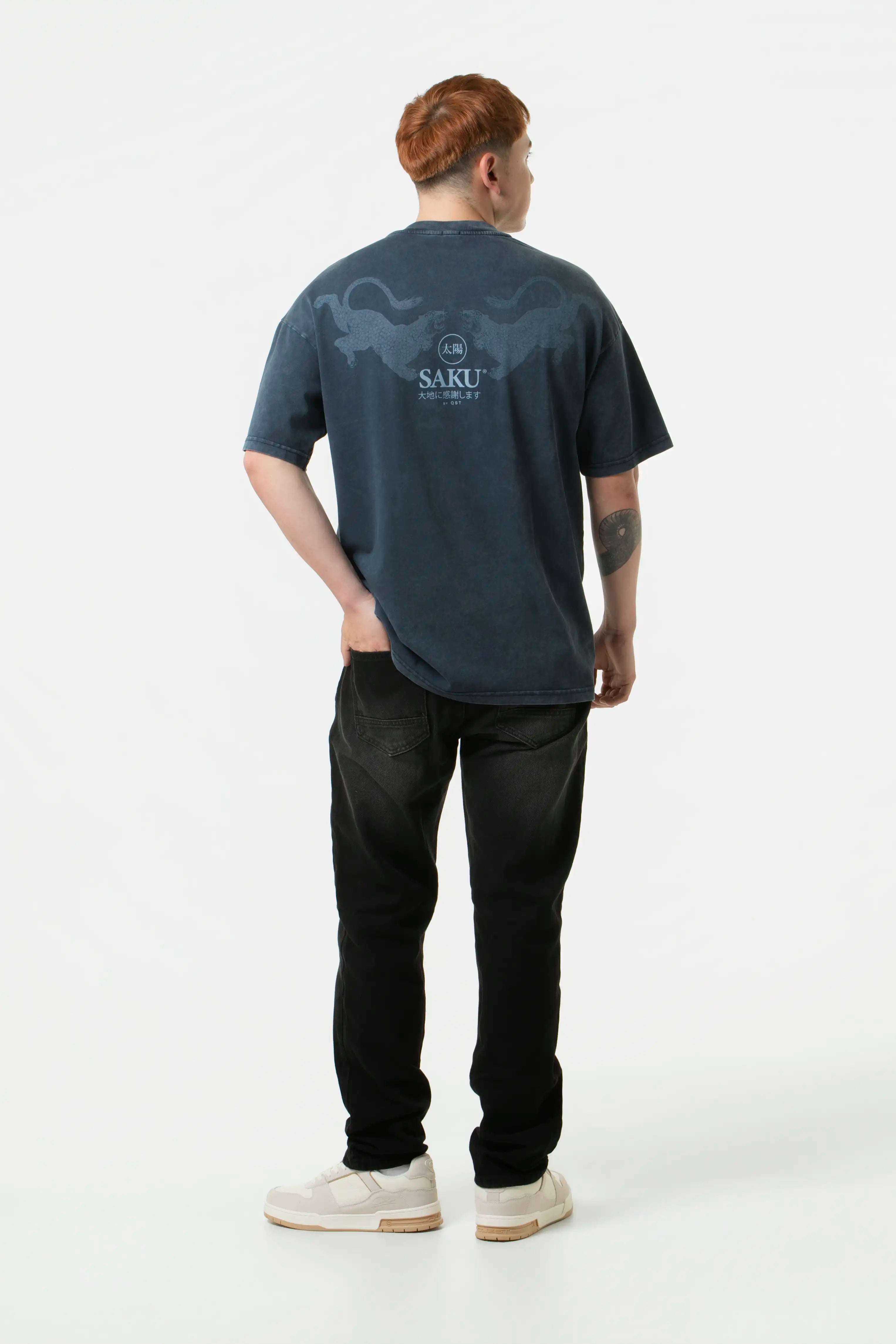CAMISETA MANGA CORTA COLOR AZUL OSCURO