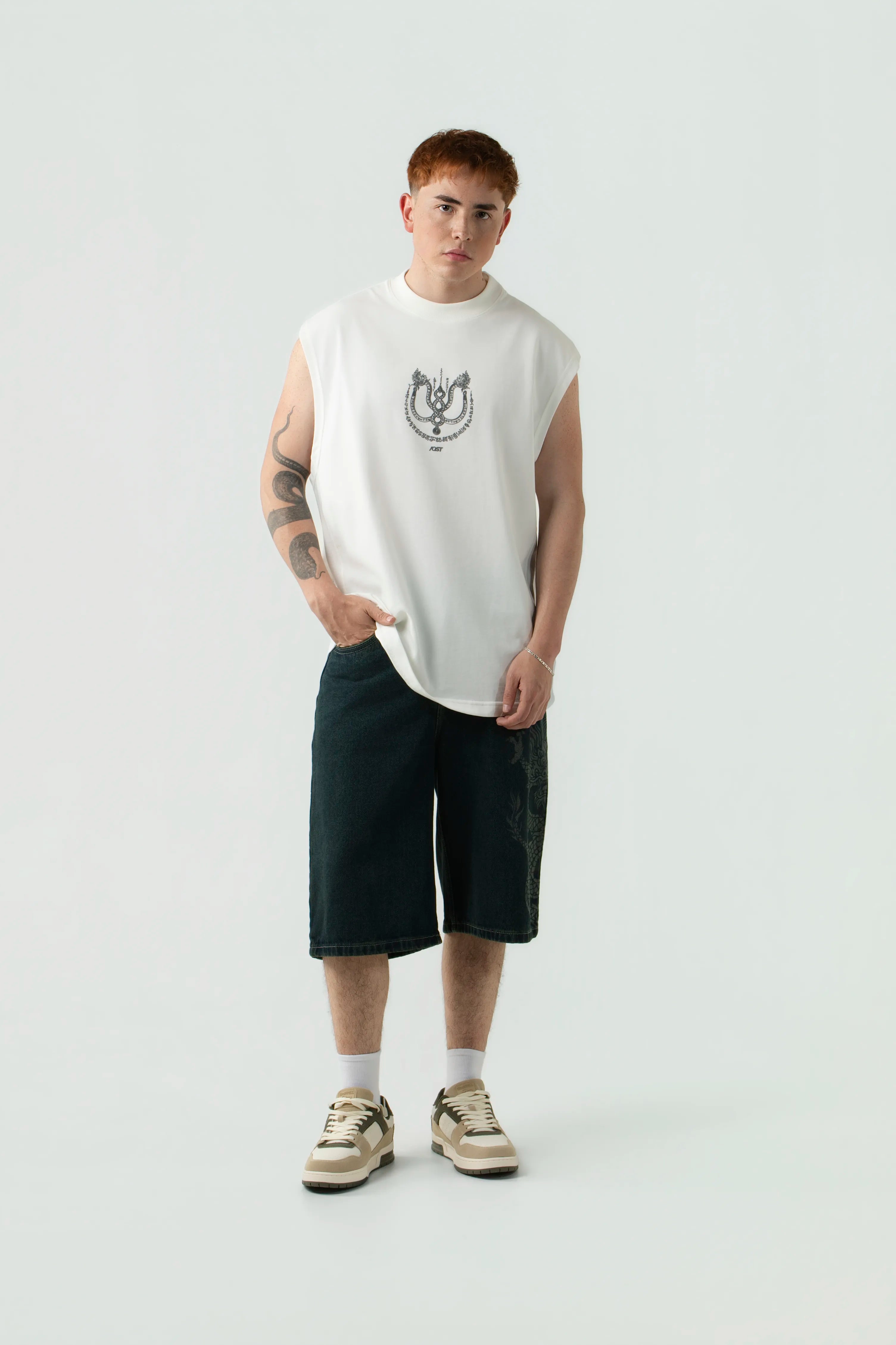 CAMISETA MANGA SISA COLOR IVORY