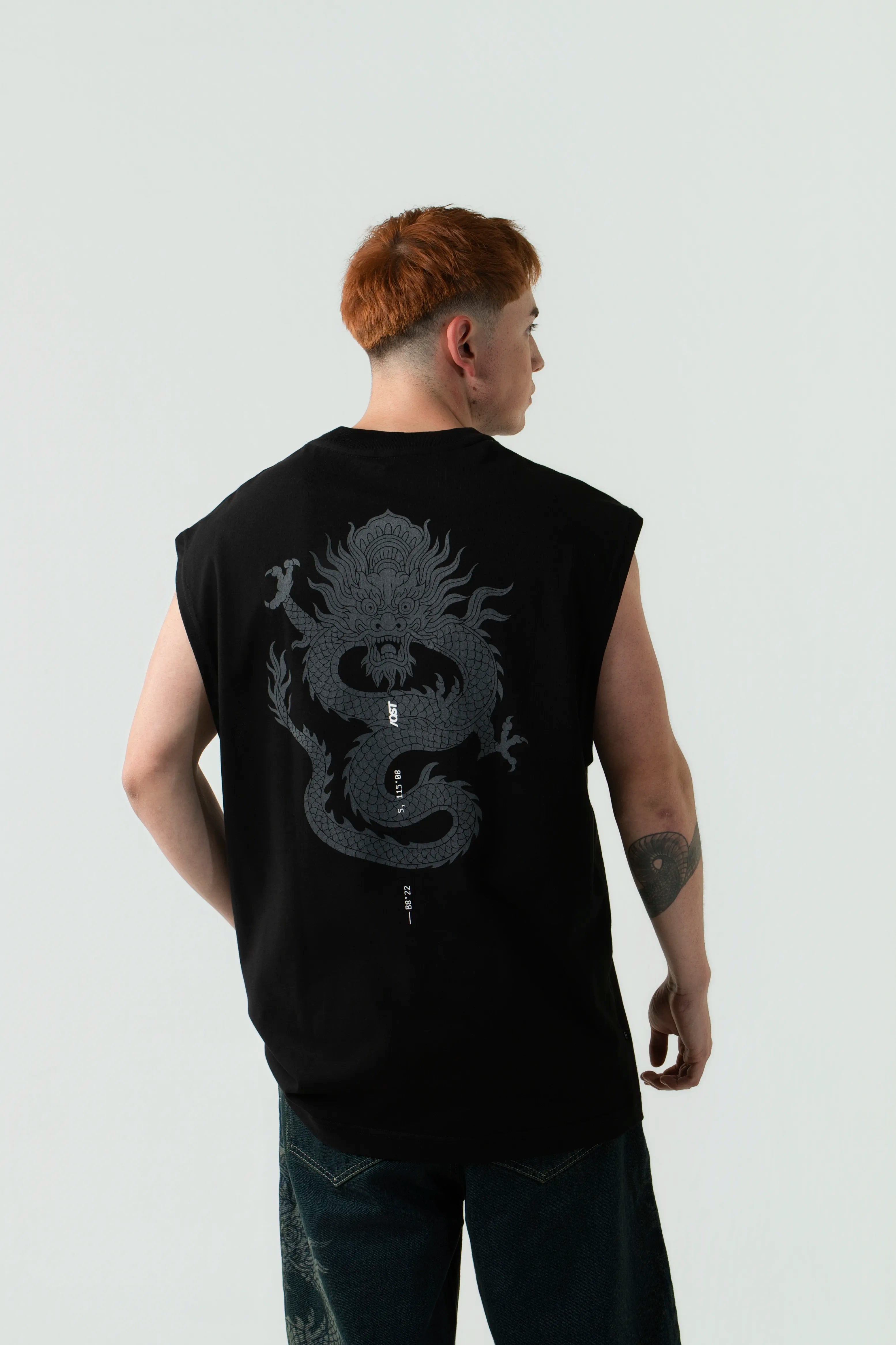 CAMISETA MANGA SISA COLOR NEGRO