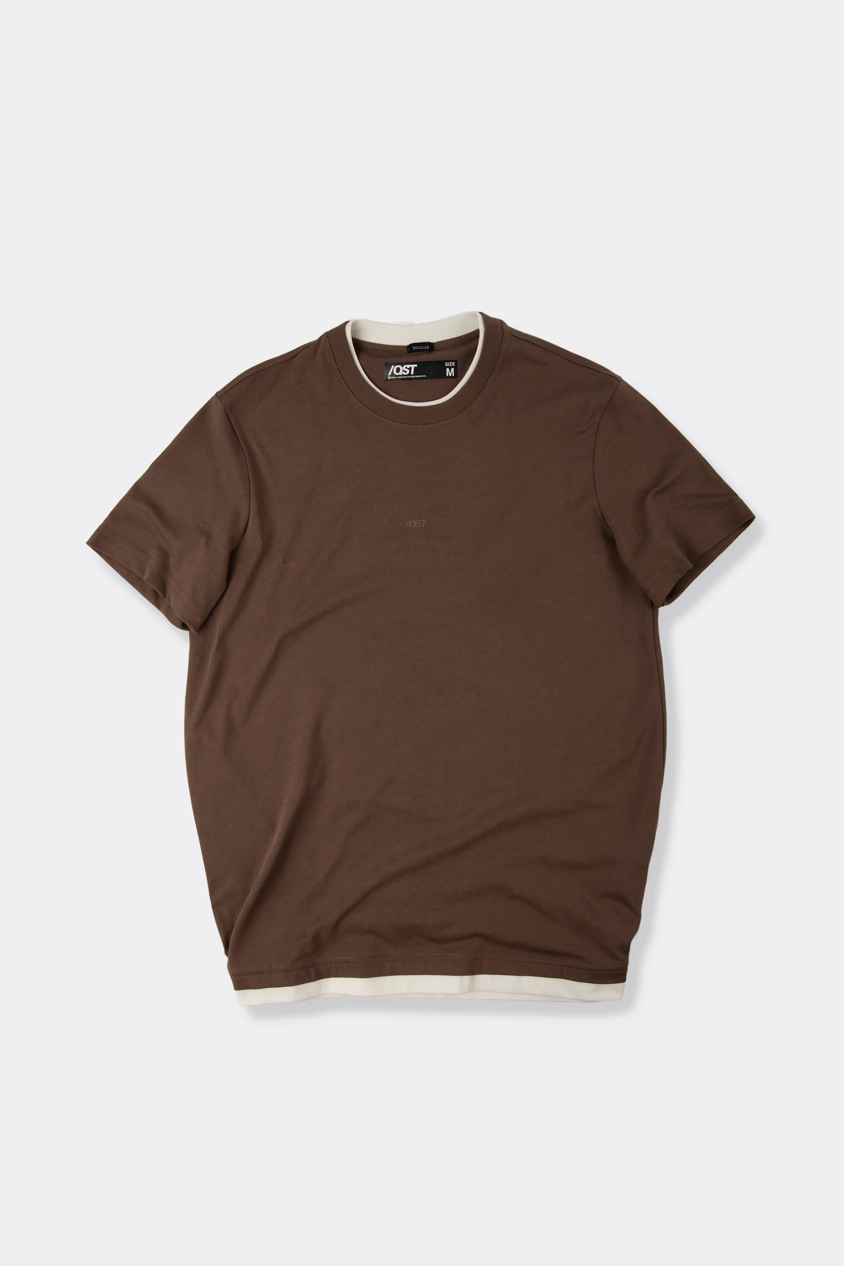 CAMISETA MANGA CORTA COLOR SHAVED CHOCOLATE