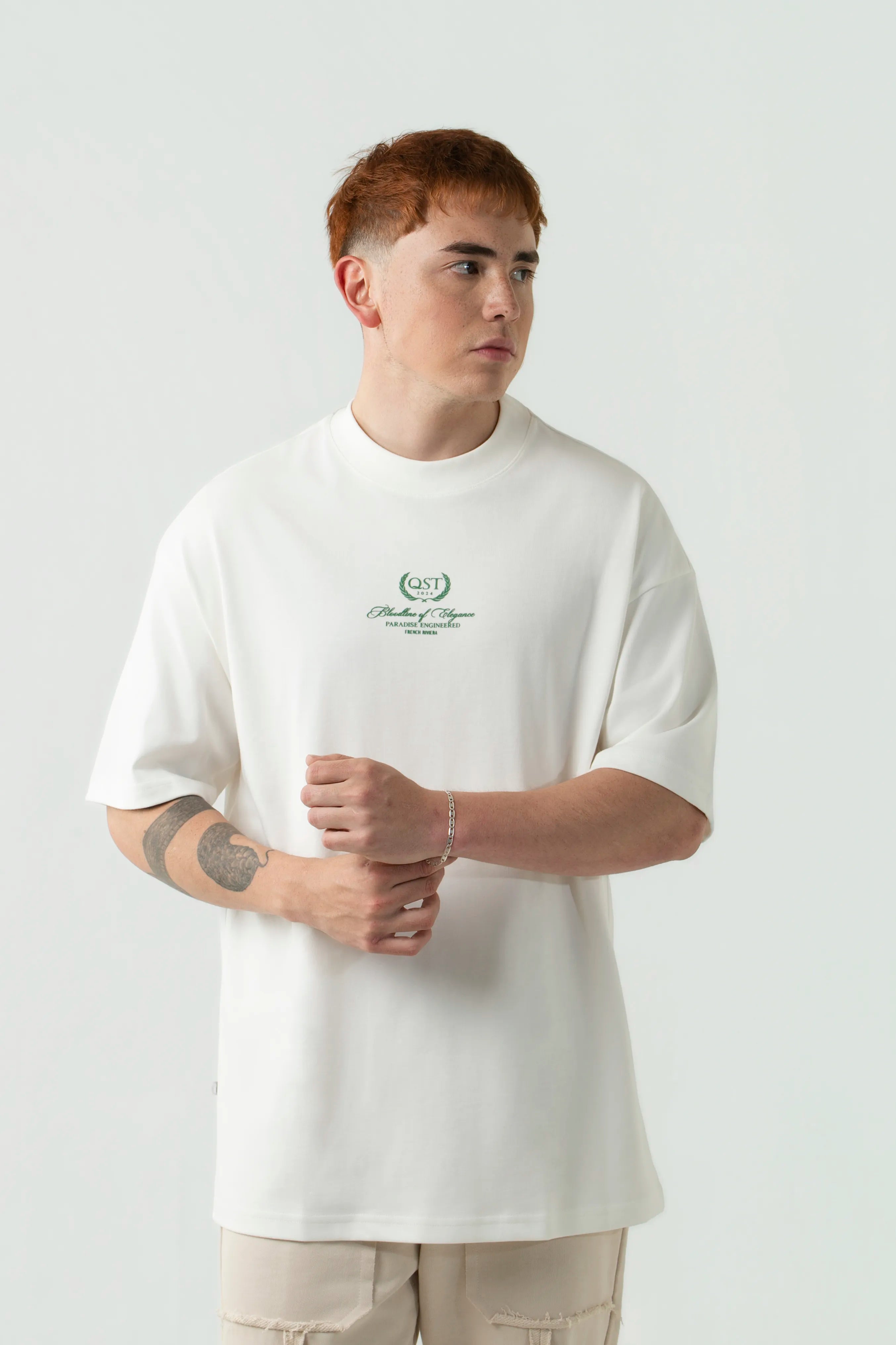 CAMISETA MANGA CORTA COLOR IVORY