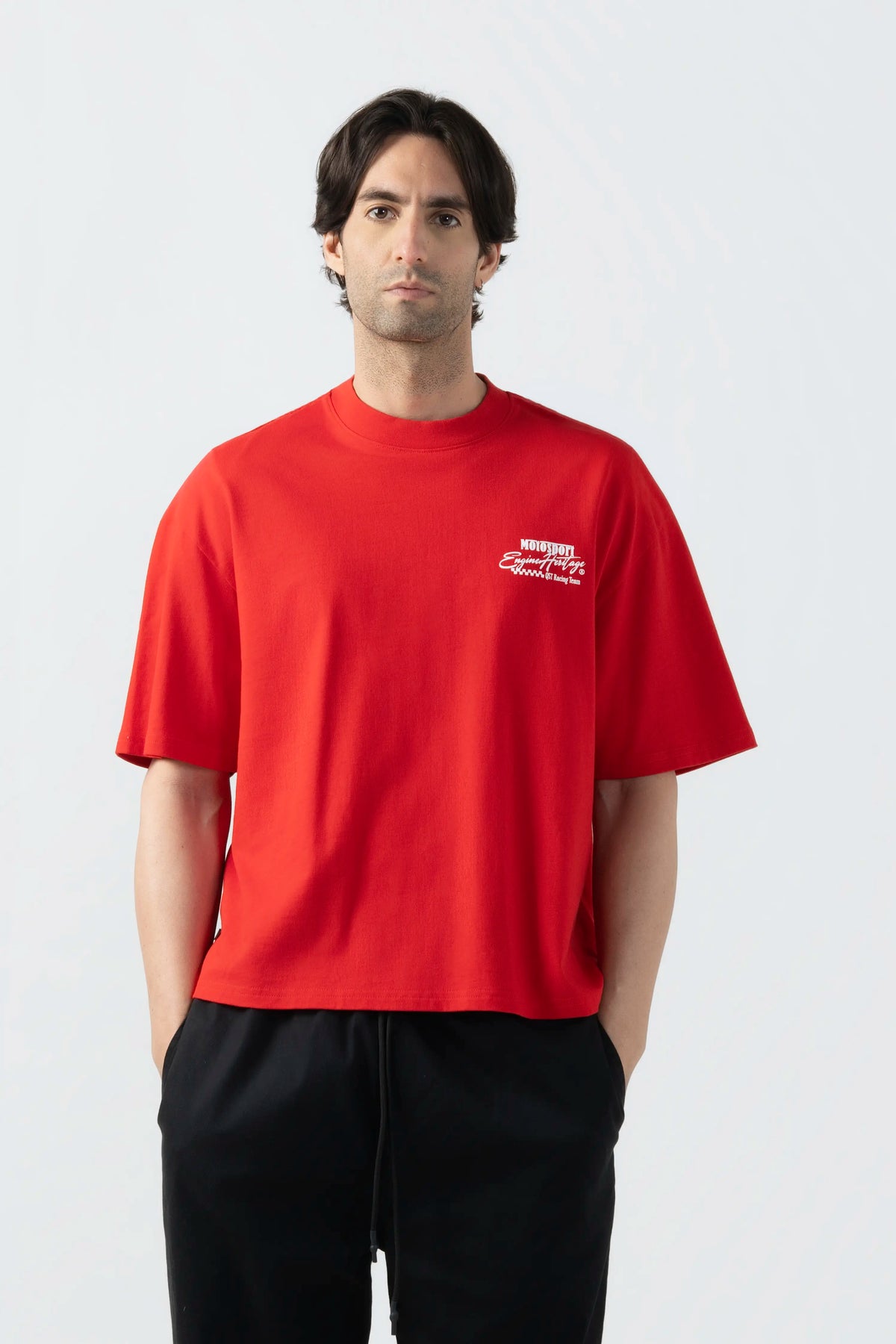 CAMISETA MANGA CORTA COLOR ROJO INTENSO
