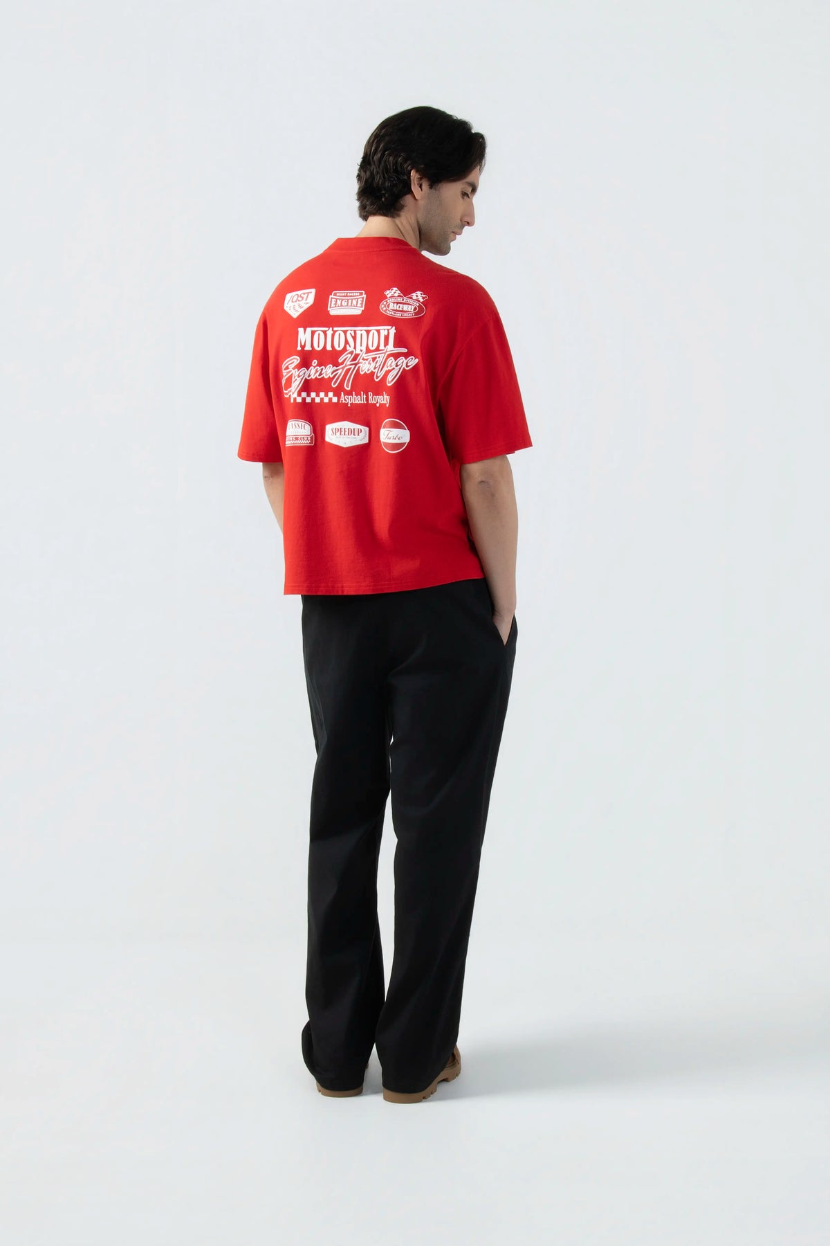 CAMISETA MANGA CORTA COLOR ROJO INTENSO