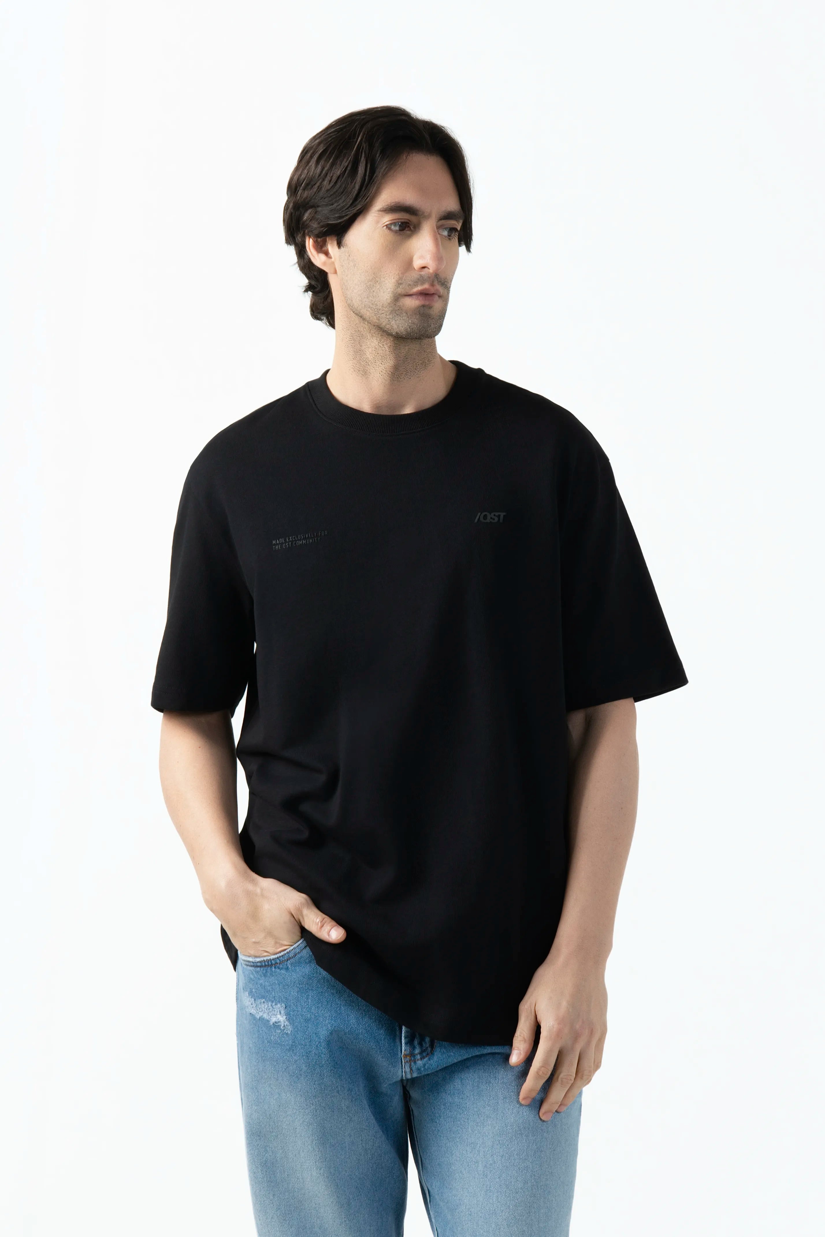CAMISETA MANGA CORTA COLOR NEGRO