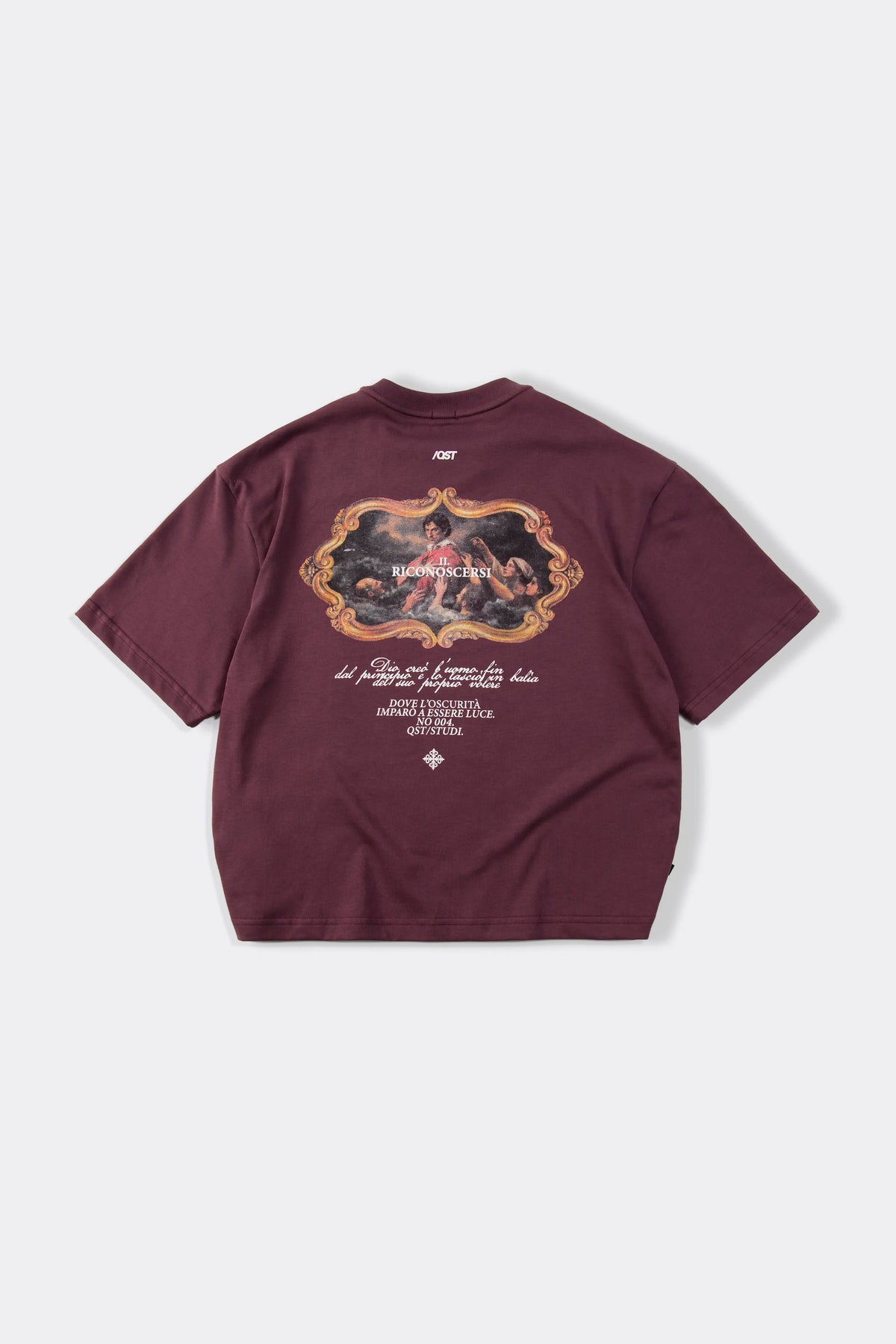 CAMISETA MANGA CORTA COLOR BURGUNDY