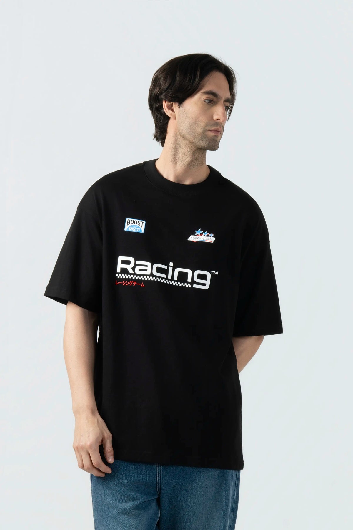 CAMISETA MANGA CORTA COLOR NEGRO
