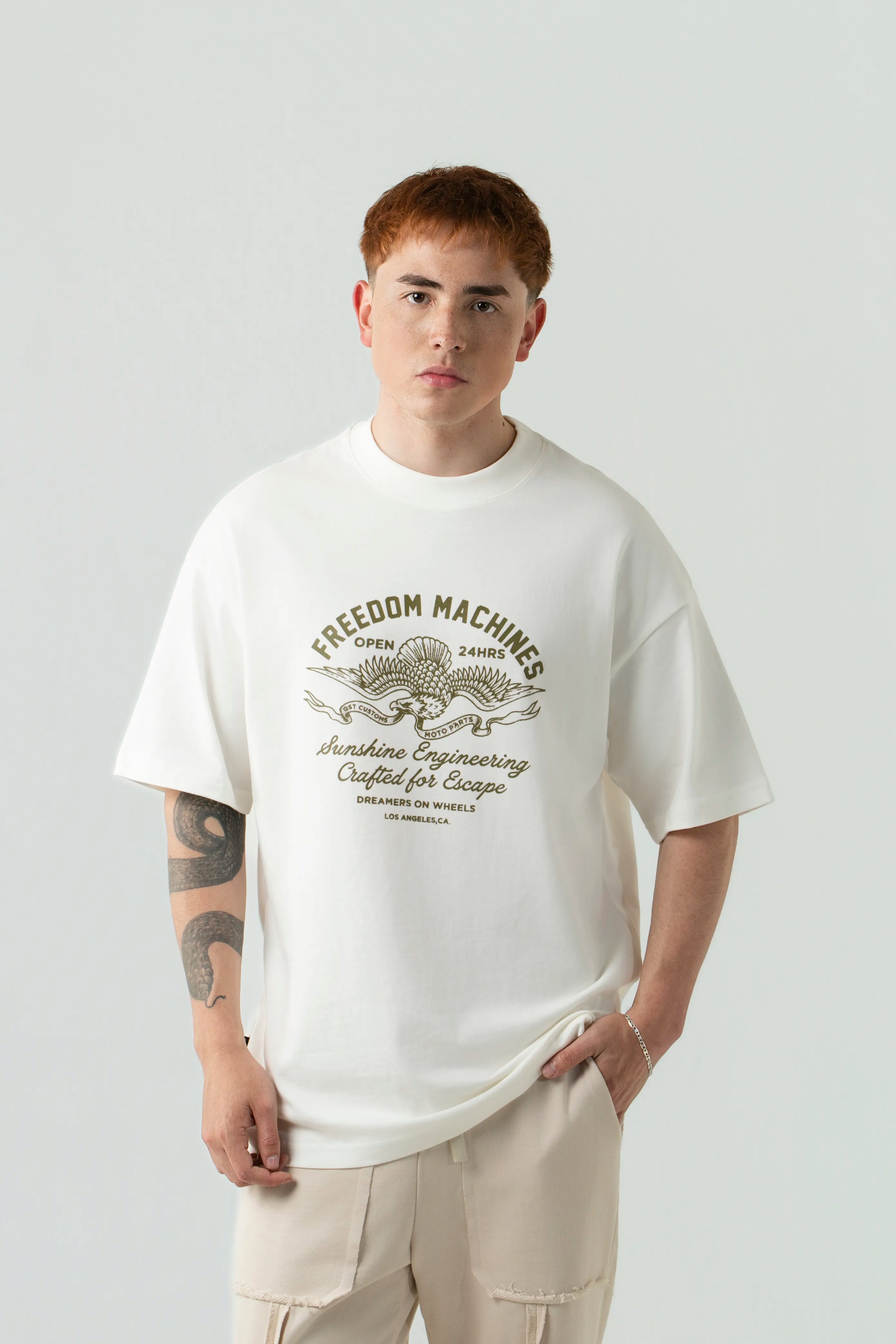 CAMISETA MANGA CORTA COLOR IVORY