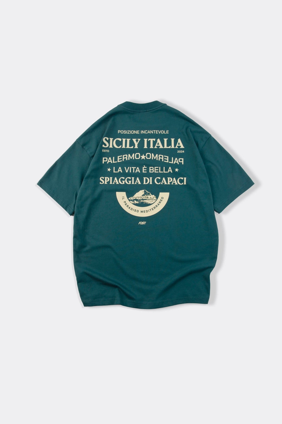 CAMISETA MANGA CORTA COLOR VERDE TEAL