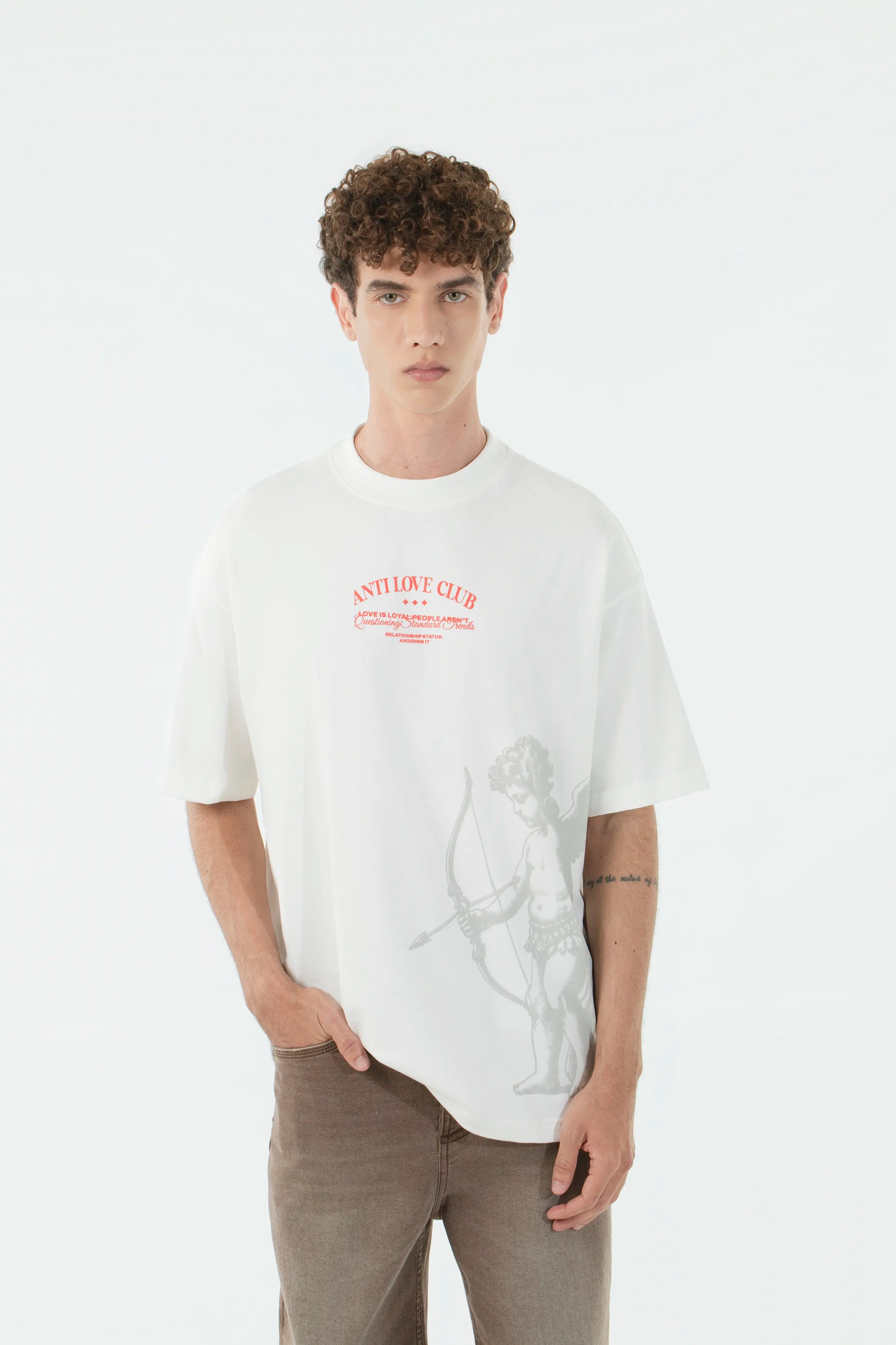 CAMISETA MANGA CORTA COLOR IVORY