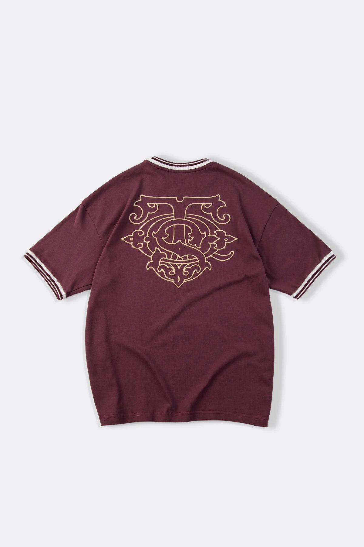 CAMISETA MANGA CORTA COLOR BURGUNDY