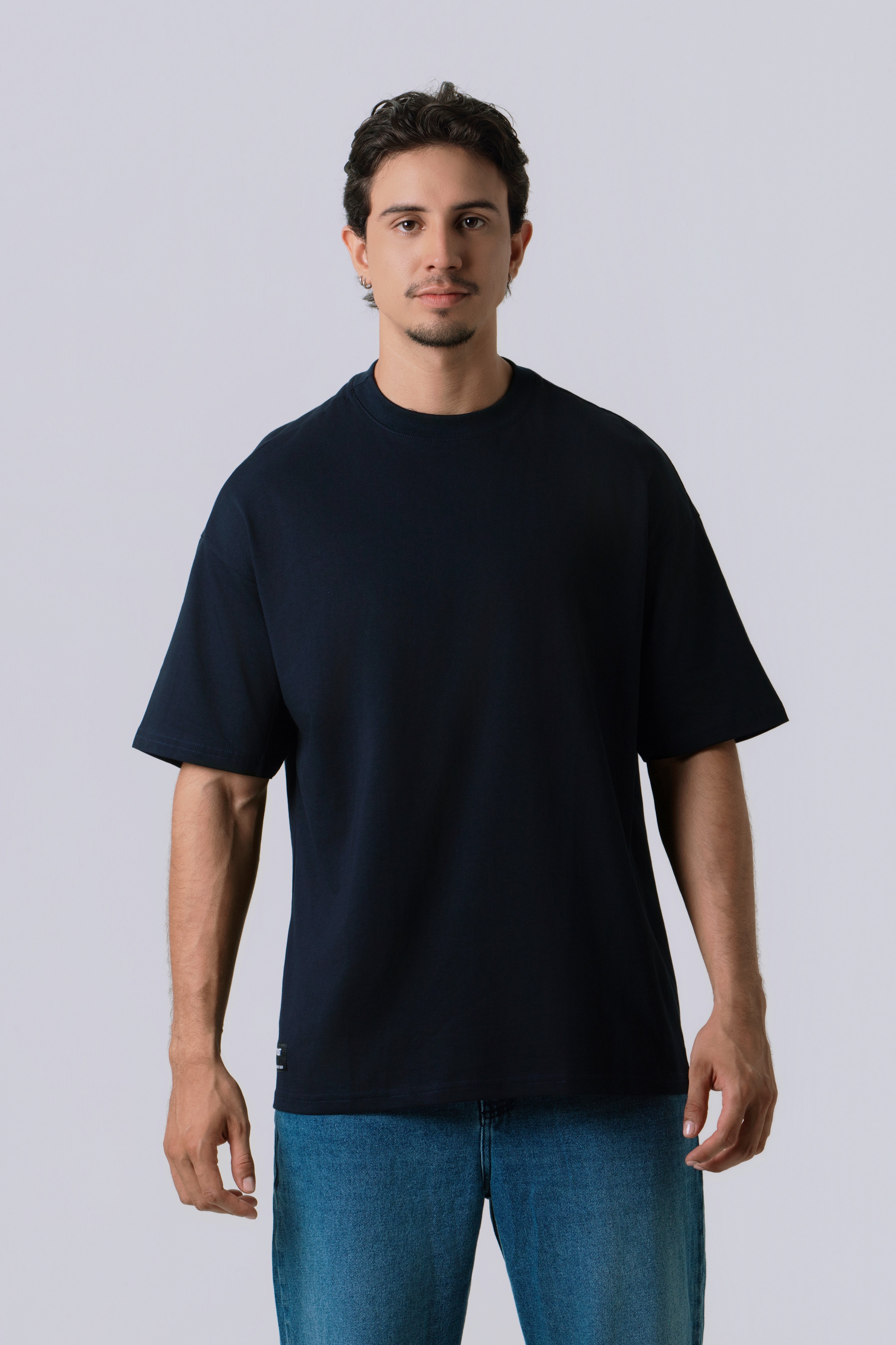 CAMISETA OVERSIZE COLOR AZUL NOCHE