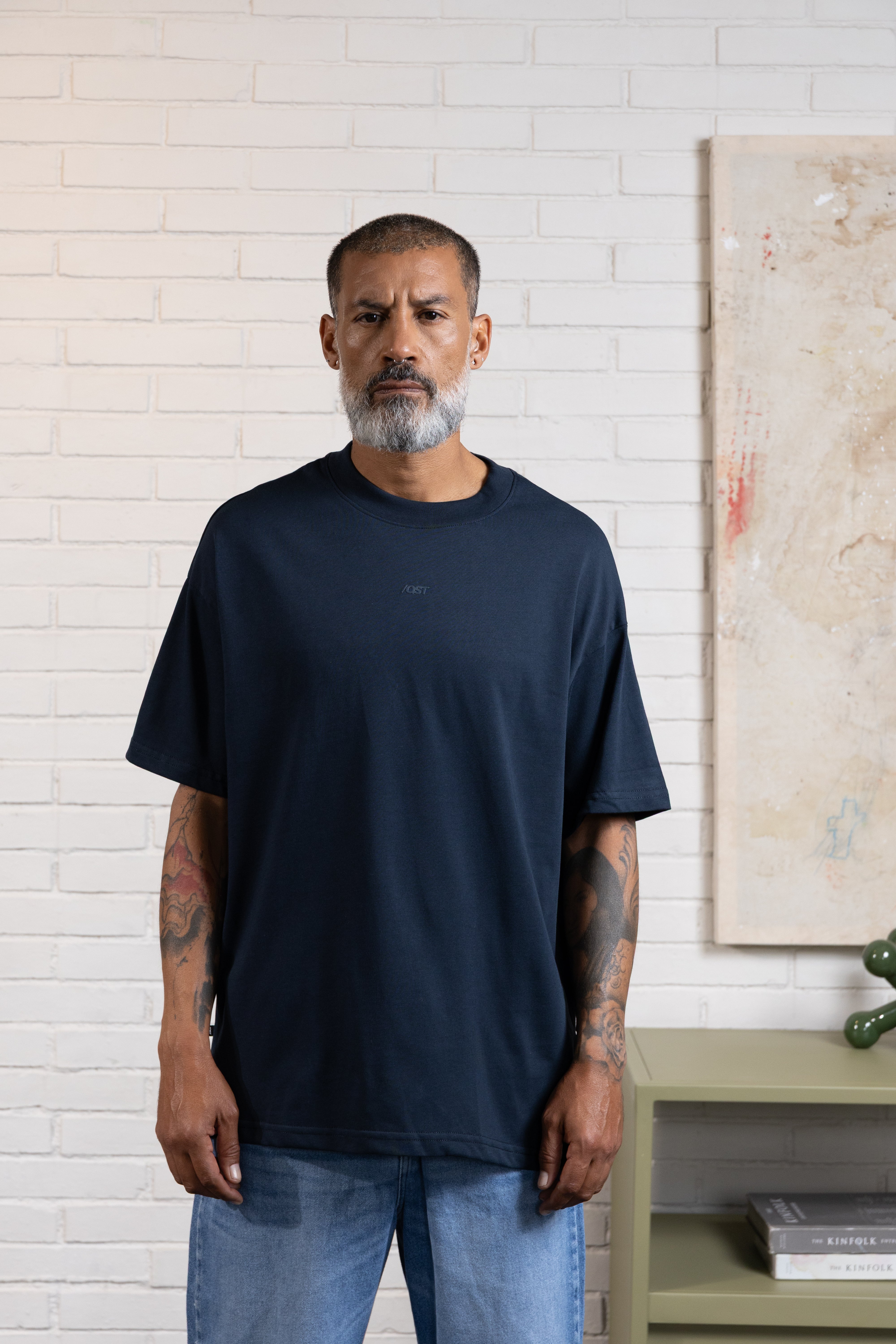 CAMISETA MANGA CORTA COLOR AZUL OSCURO