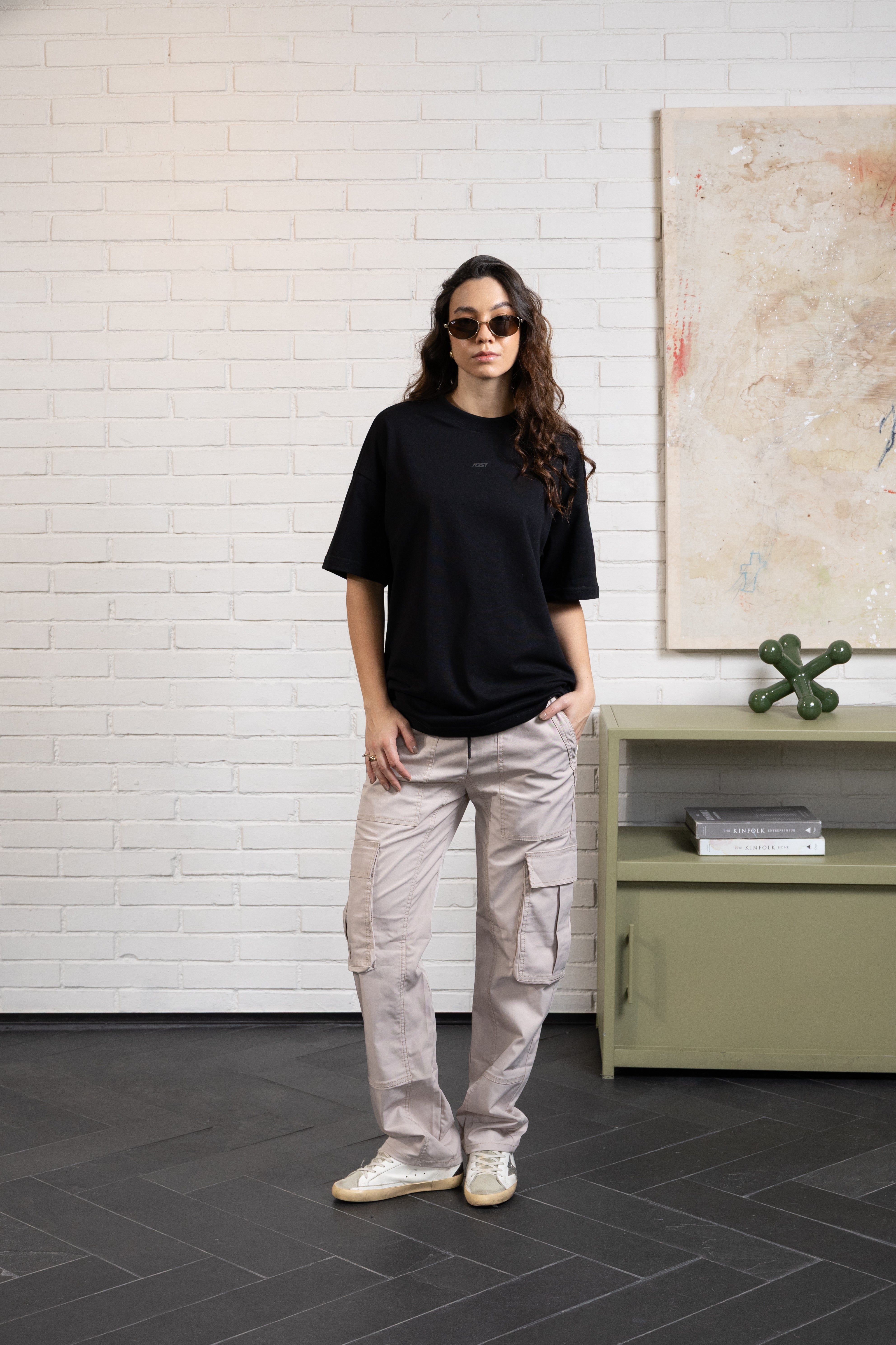 CAMISETA MANGA CORTA COLOR NEGRO