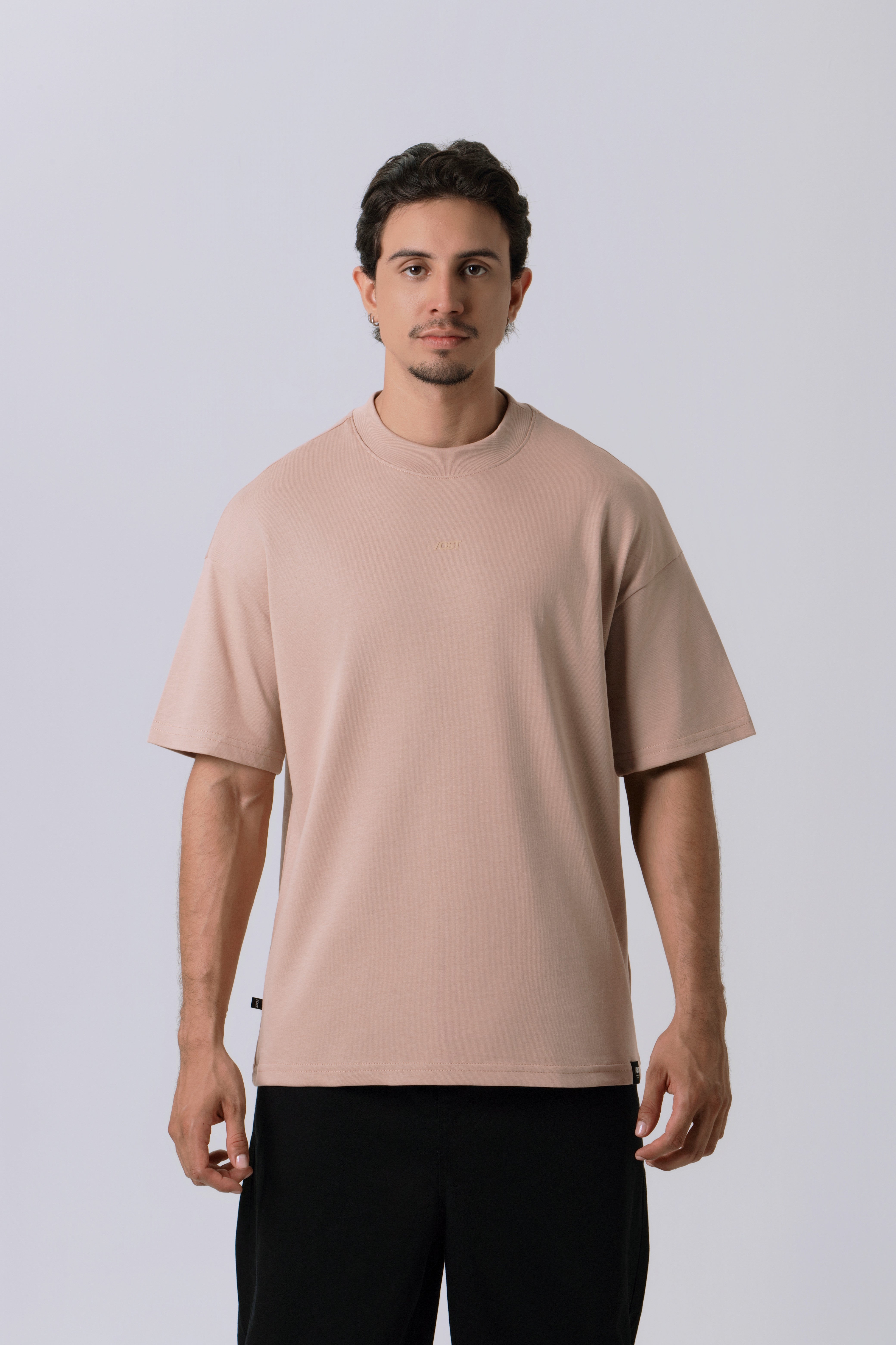 CAMISETA MANGA CORTA COLOR WARM TAUPE