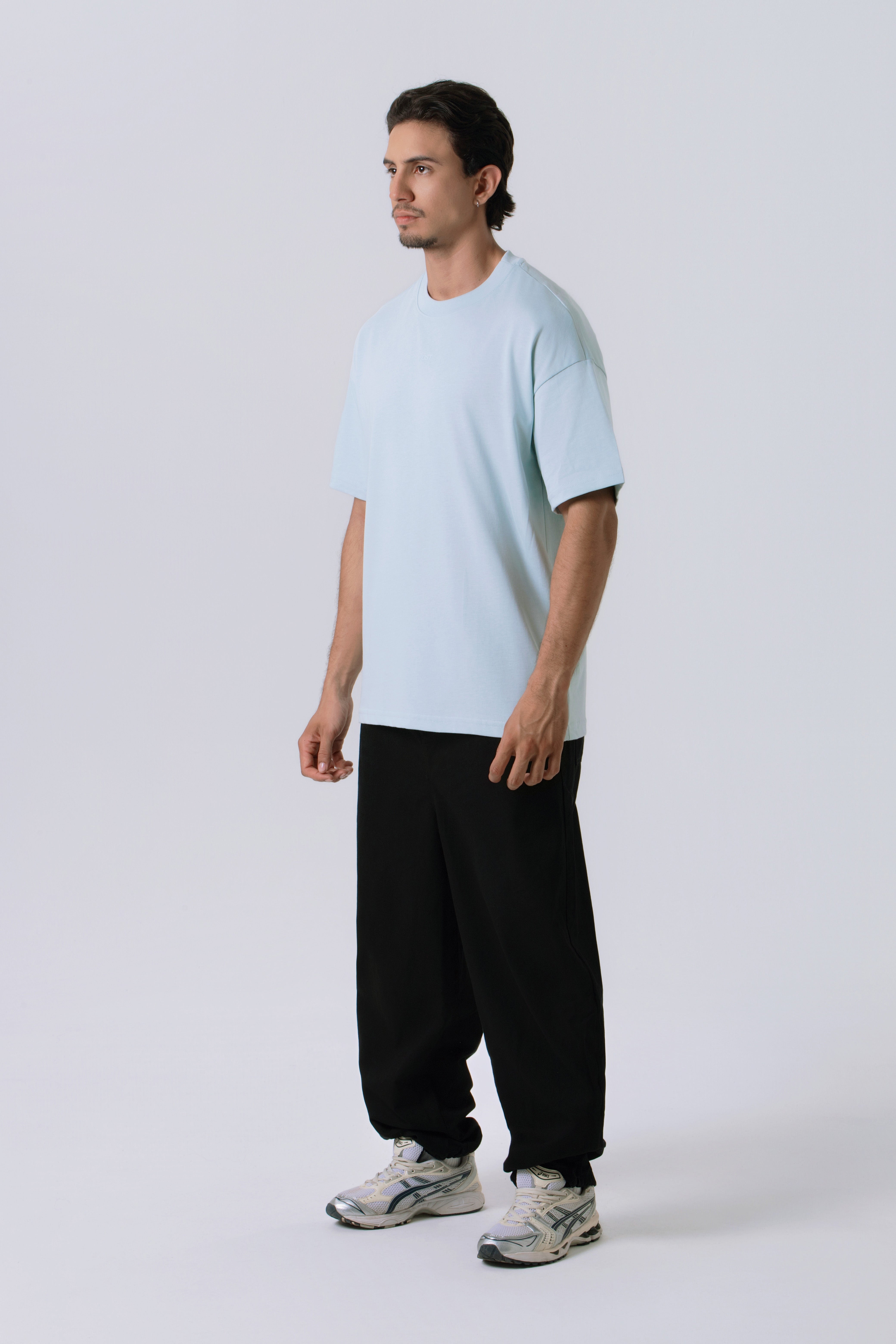 CAMISETA MANGA CORTA COLOR BABY BLUE