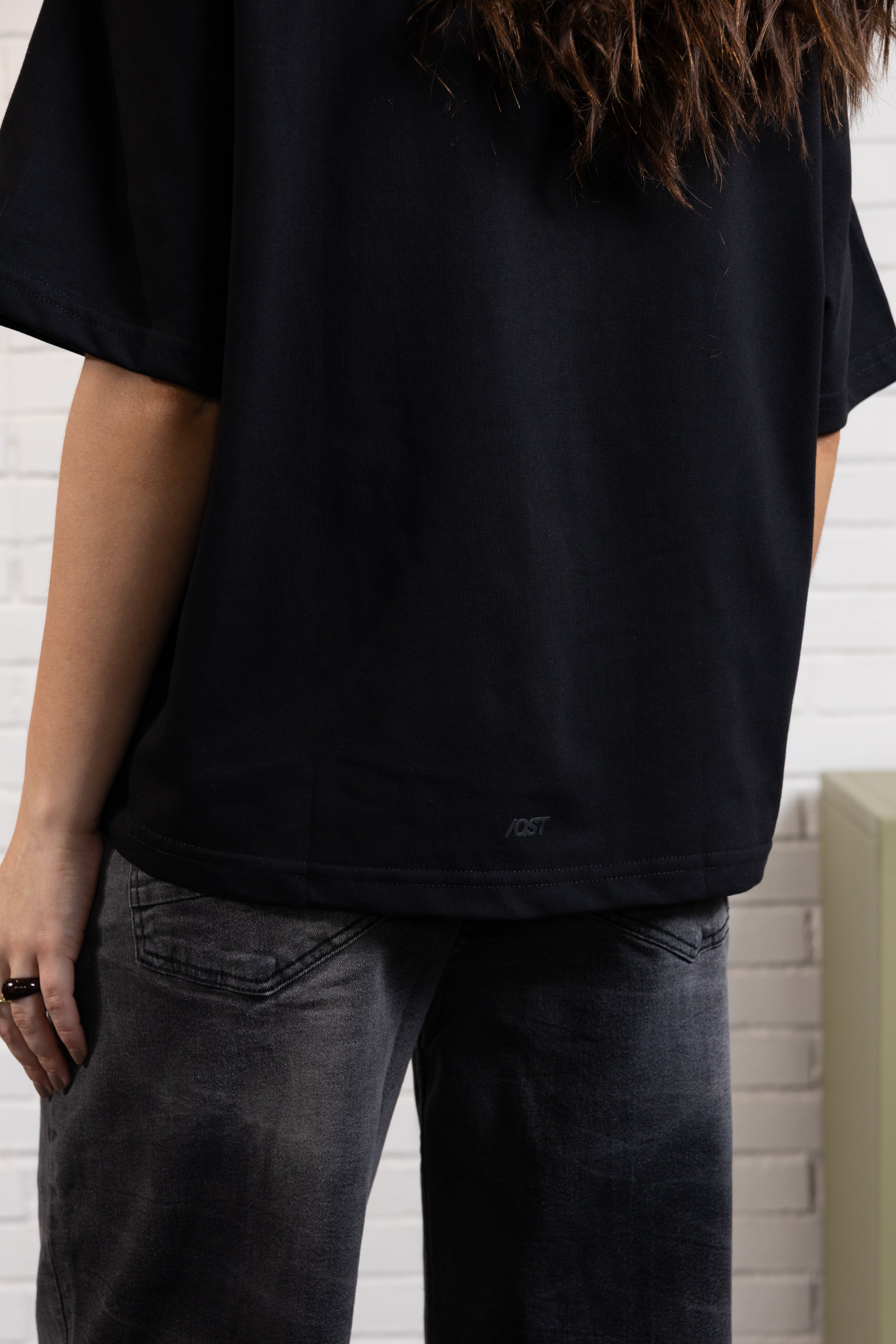 CAMISETA MANGA CORTA COLOR NEGRO