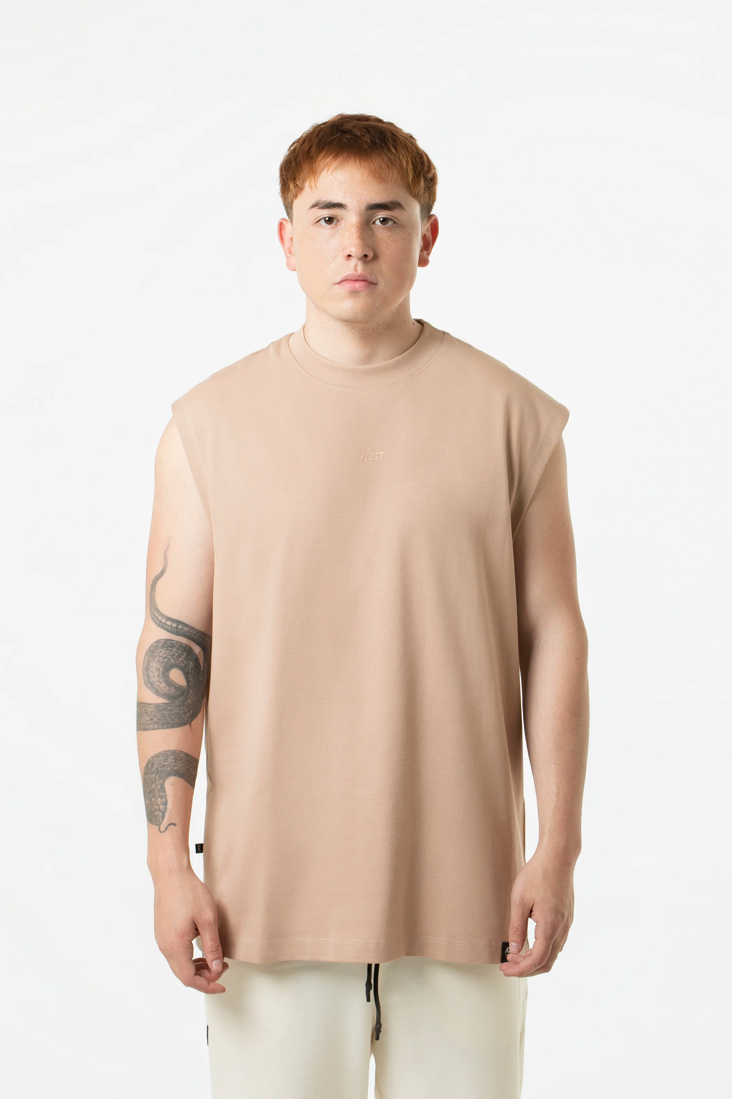 CAMISETA MANGA CORTA COLOR WARM TAUPE