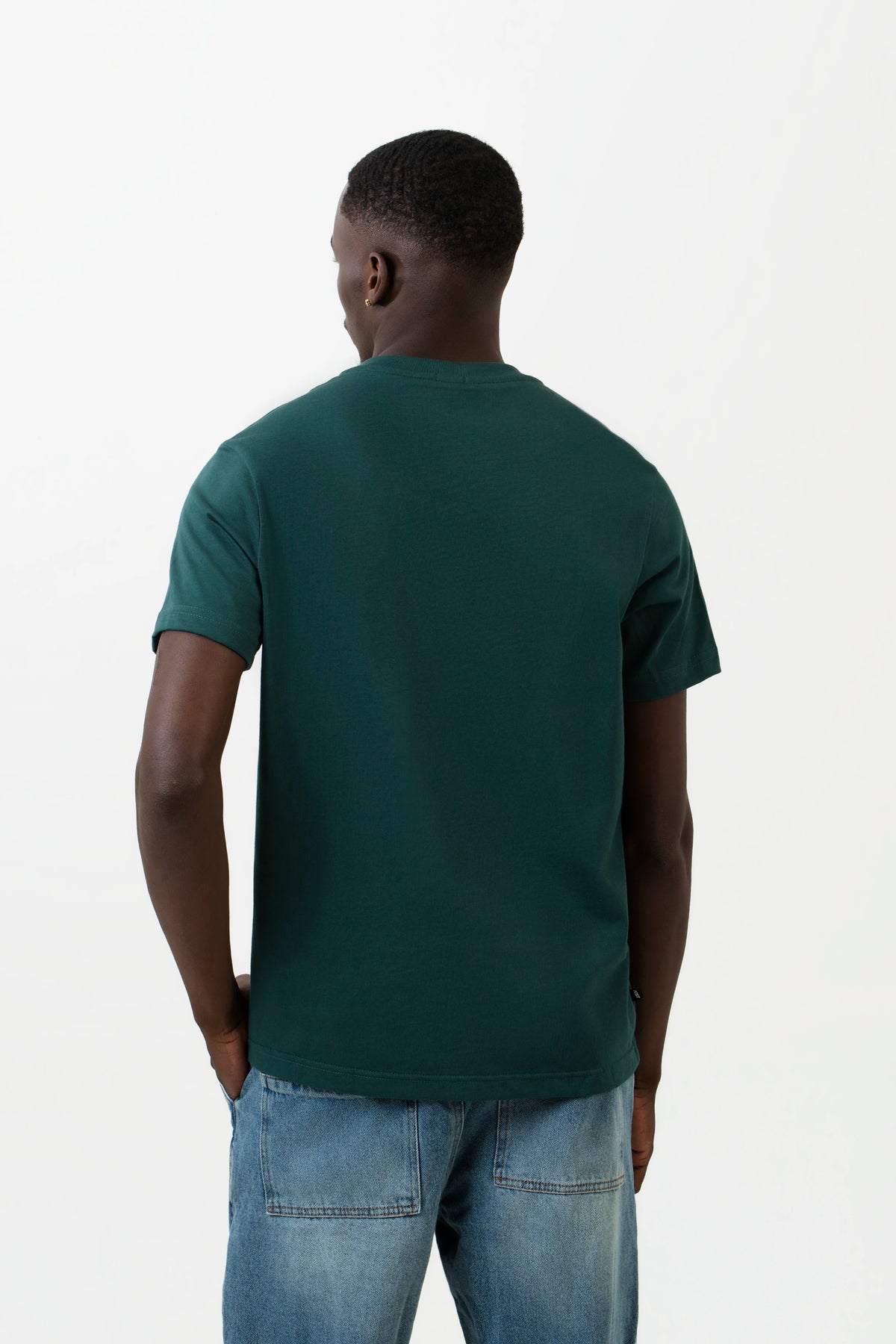 CAMISETA MANGA CORTA COLOR VERDE BOTELLA