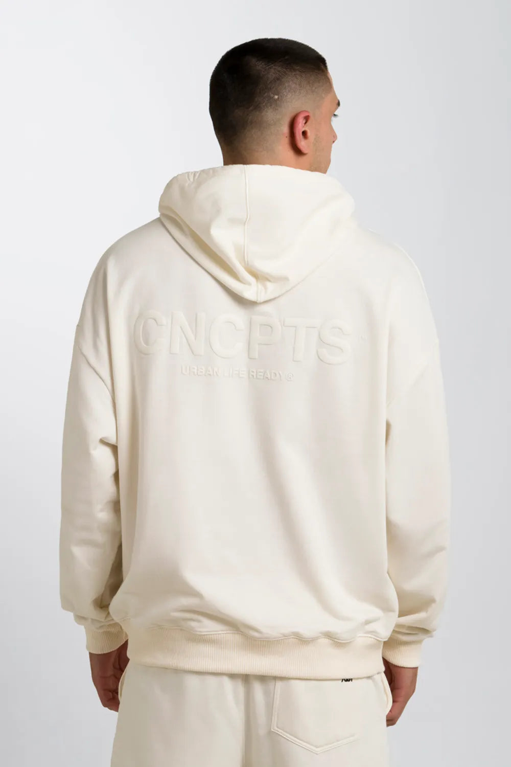 HOODIE OVERSIZE CNCPTS ESENCIAL IVORY - QST