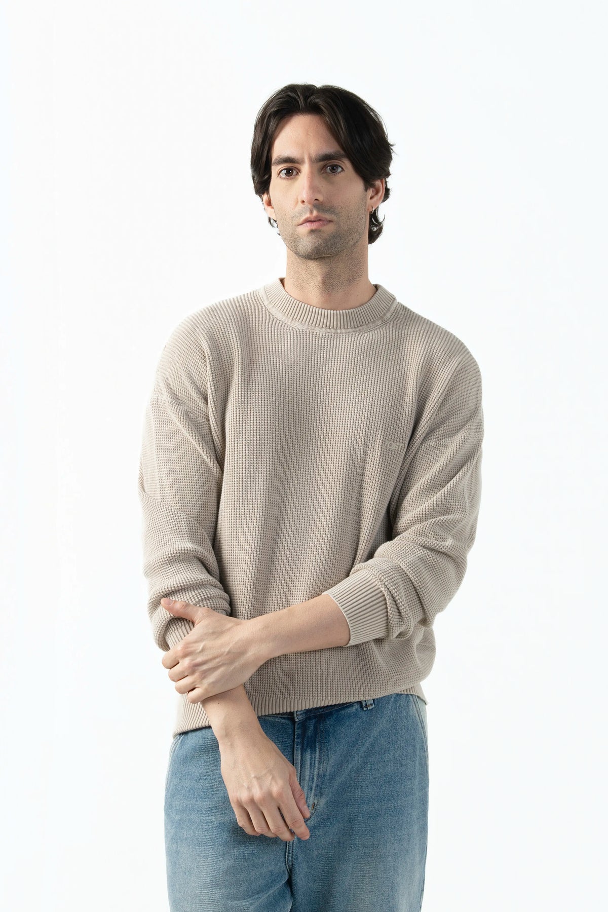 SWEATER CERRADO COLOR BEIGE