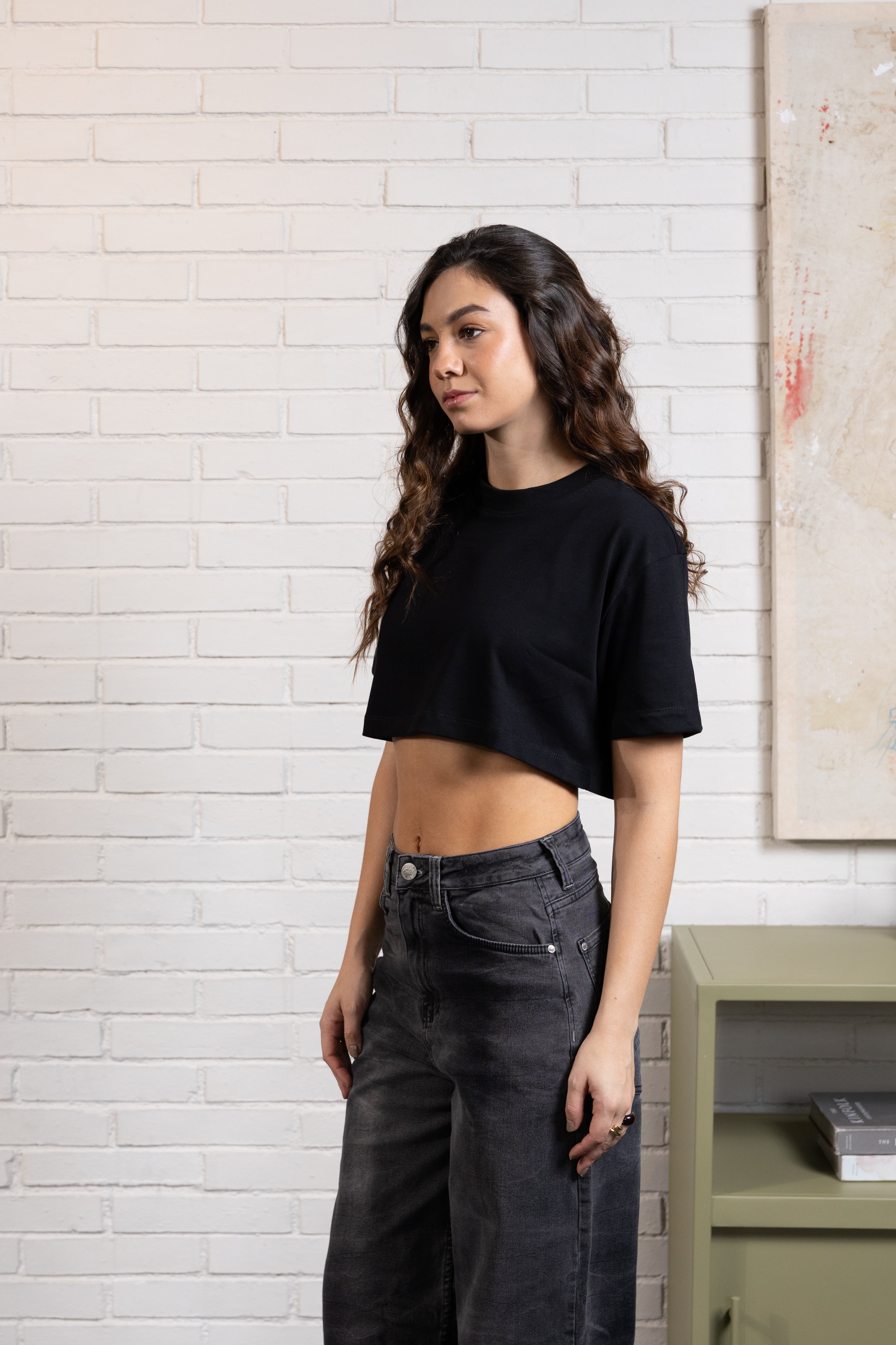 CAMISETA MANGA CORTA COLOR NEGRO